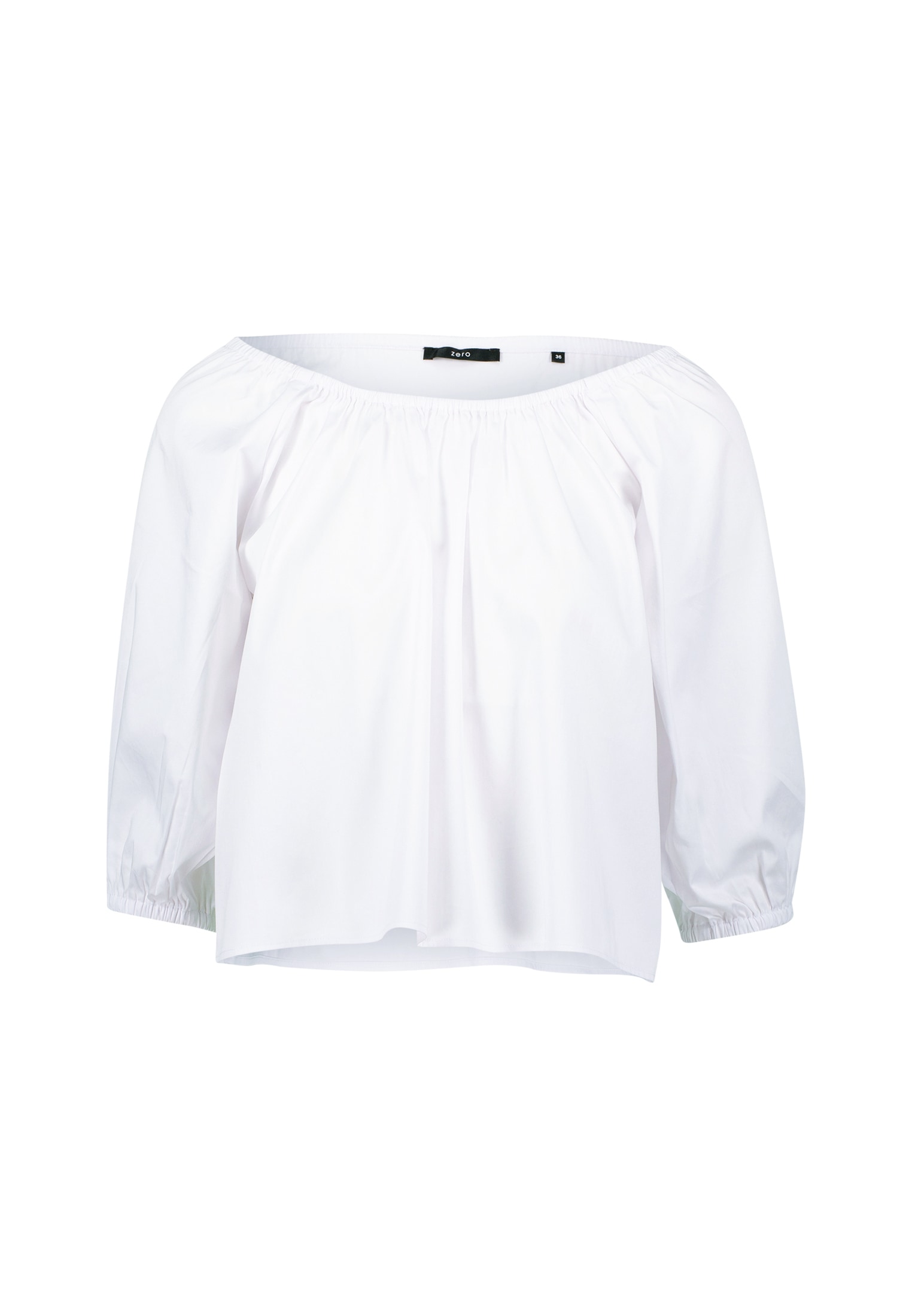 Zero Shirtbluse »zero Blusenshirt mit tiefem Rundhalsausschnitt«