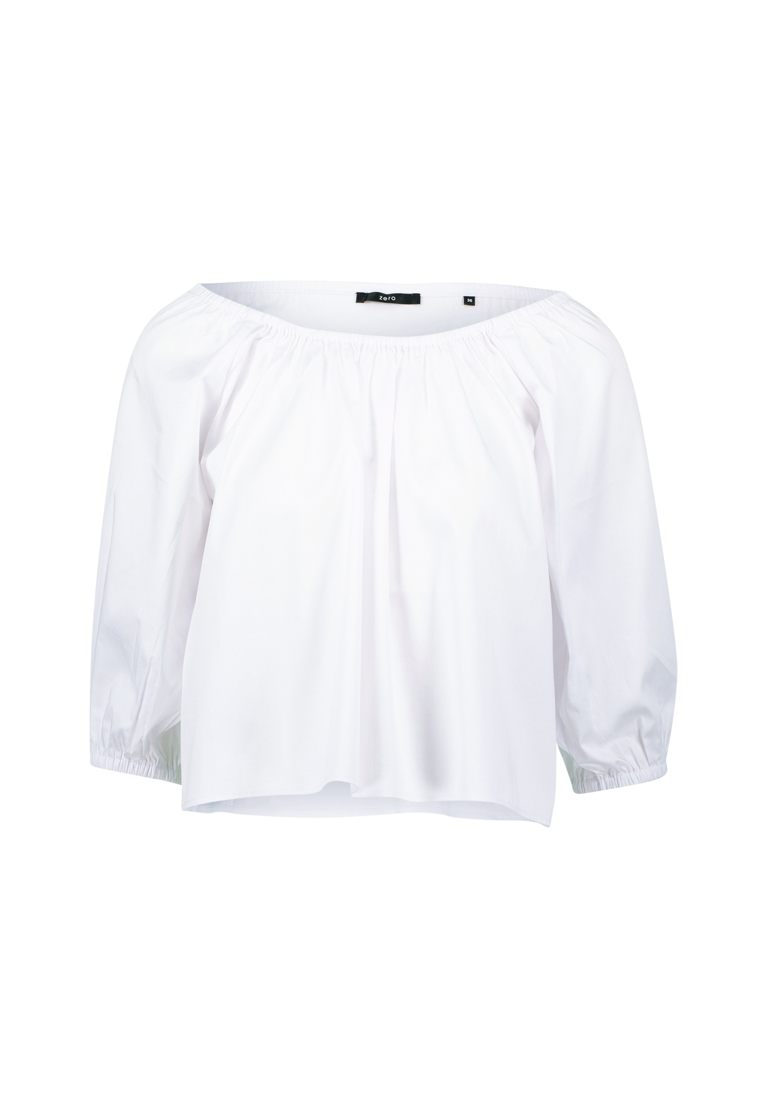 Zero Shirtbluse "zero Damen Blusenshirt mit tiefem Rundhalsausschnitt" günstig online kaufen