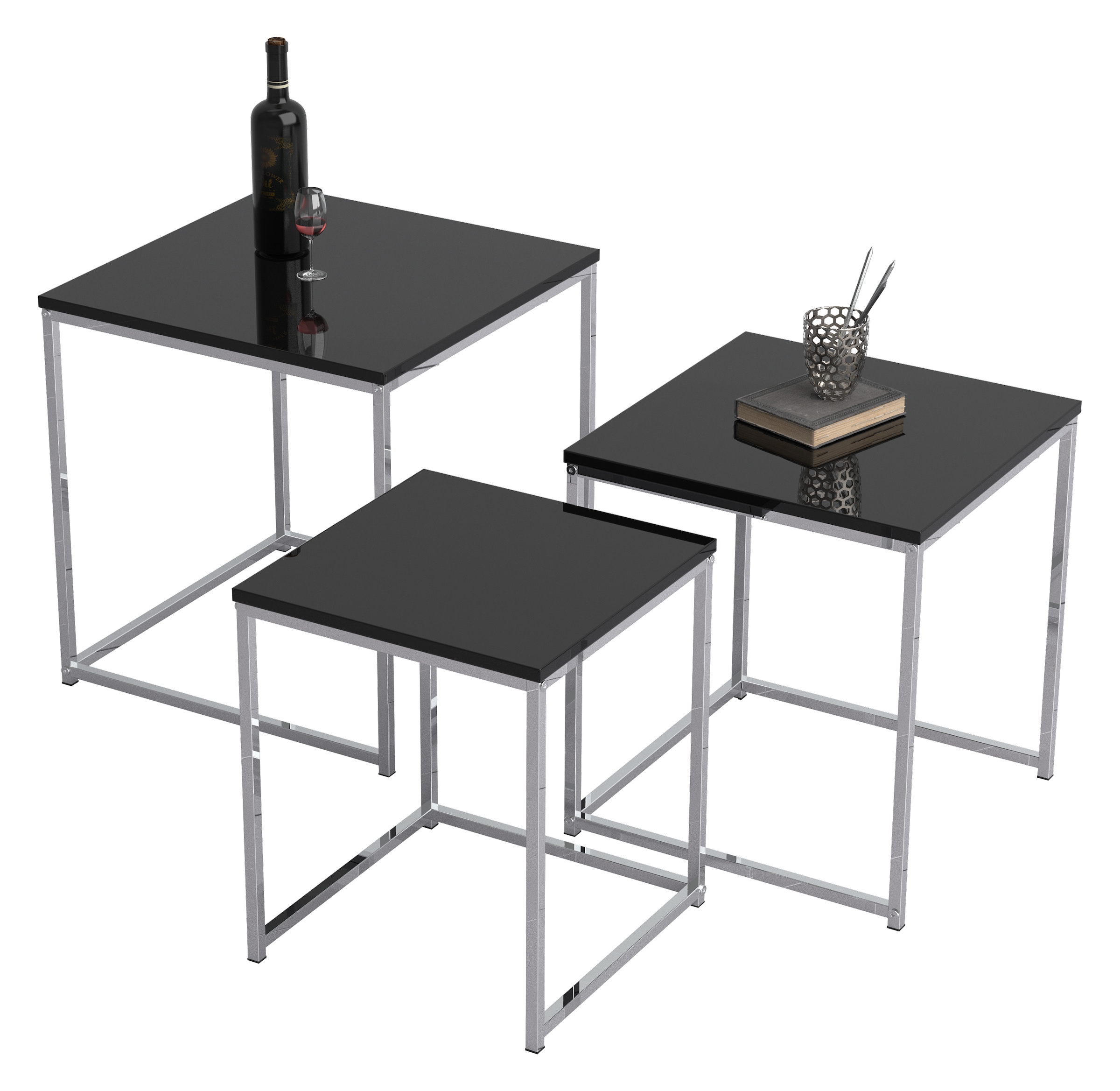 VCM Couchtisch "3-tlg. Set Beistelltisch Couchtisch Sofatisch", (Glisal) günstig online kaufen