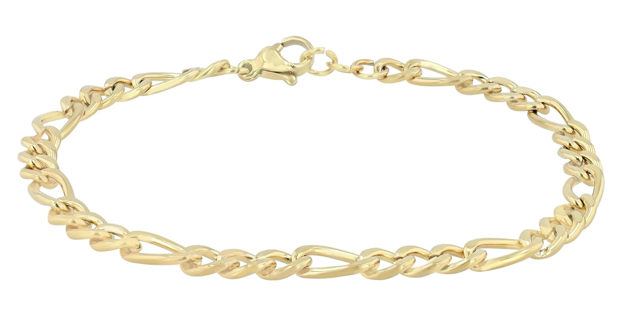 ADELIA ́S Damen Armband "Armband aus Edelstahl 18 cm", 18cm, Edelstahl, gold, Edelstahl, Armbänder, Ideal als Geschenk – dezent und elegant