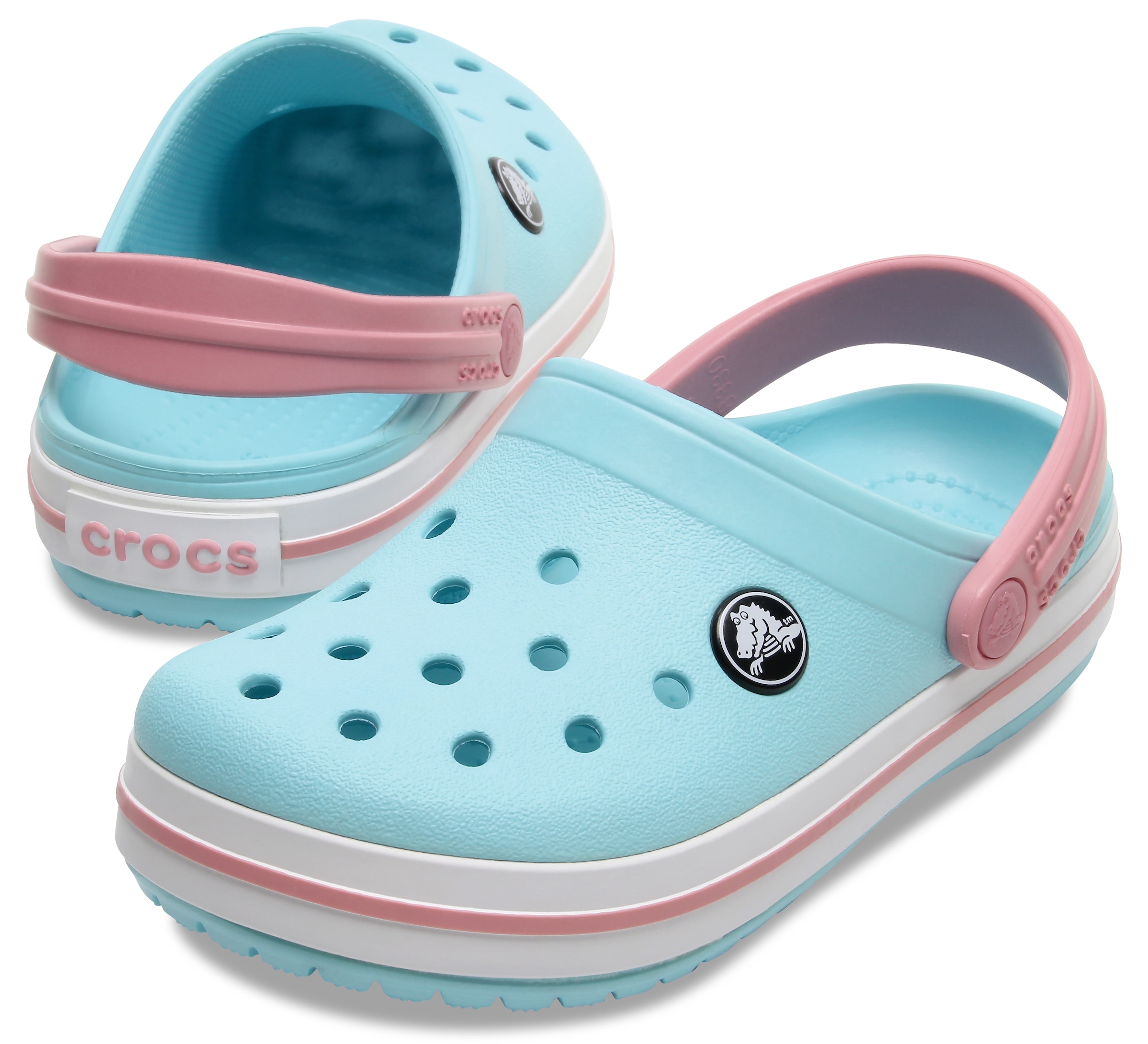 Crocs Clog »Crocband Clog K«, Sommerschuh, Schlappen, Hausschuh, Badeschuh mit Kontrast-Akzenten