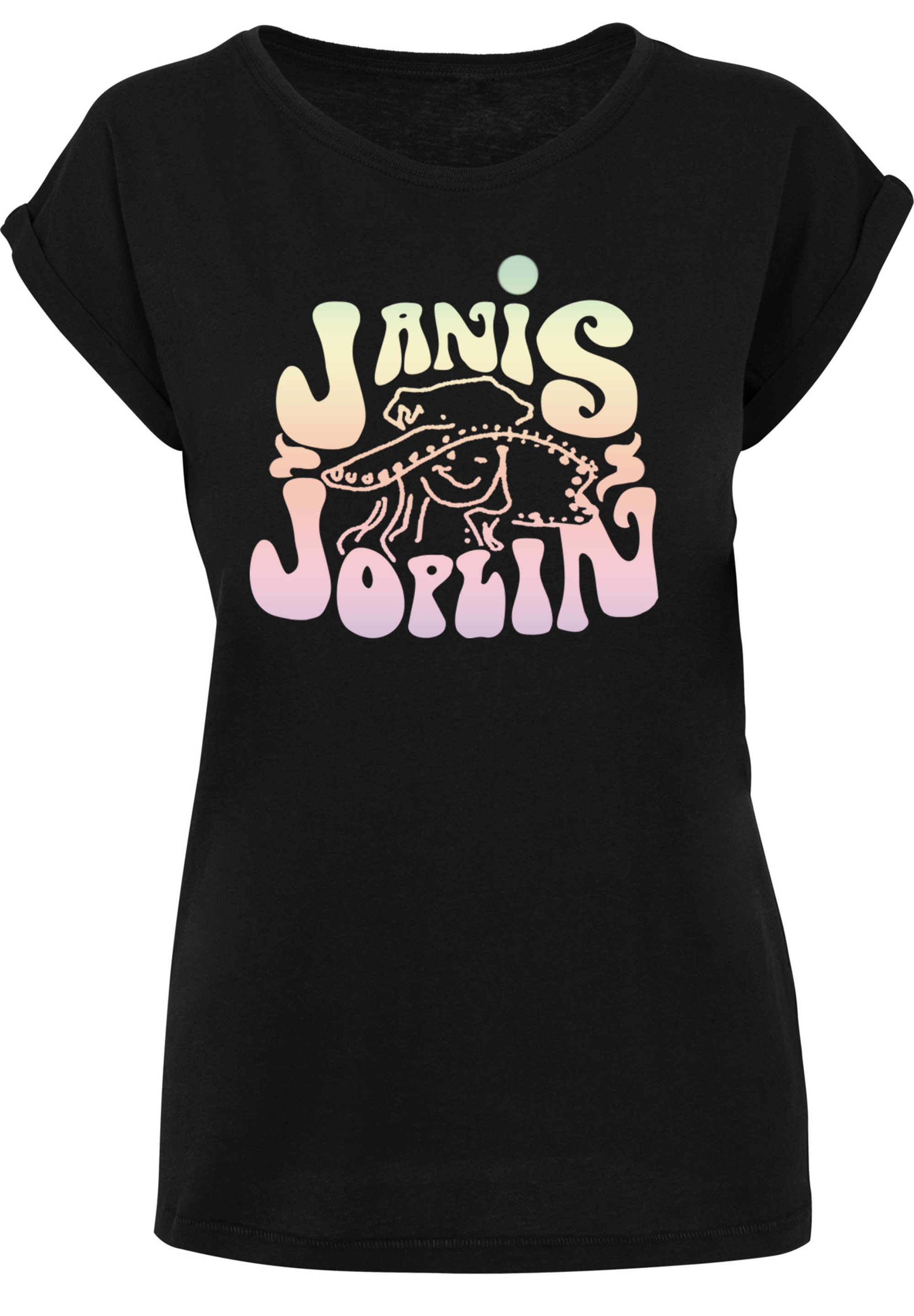 F4NT4STIC T-Shirt »Janis Joplin Pastel Logo«, Print