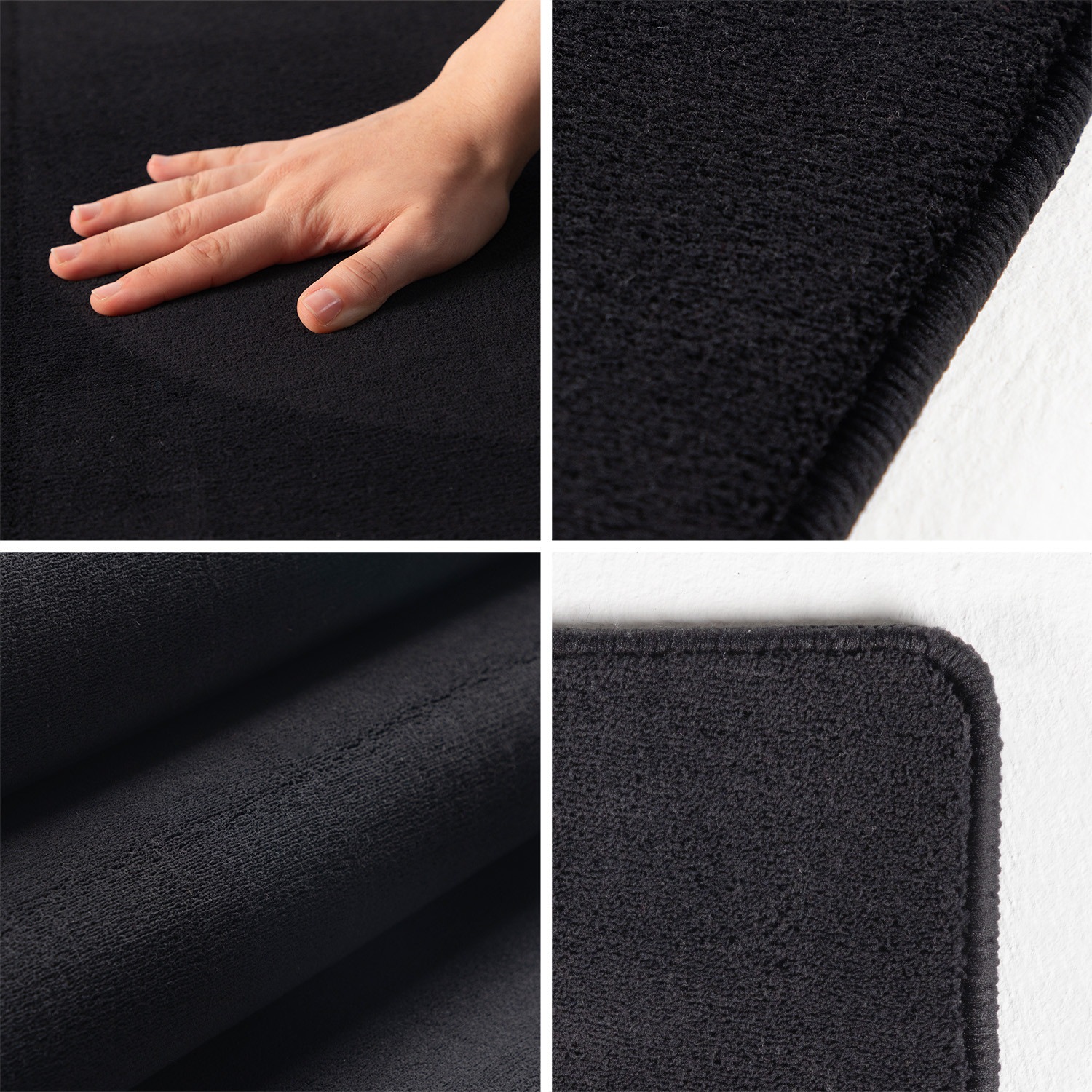 Teppich AYYILDIZ TEPPICHE "SKY 5400", schwarz, B:60cm H:7mm L:110cm, Polyester, Teppiche, Teppich, Läufer, Besonders weich, Softfllor, waschbar 3