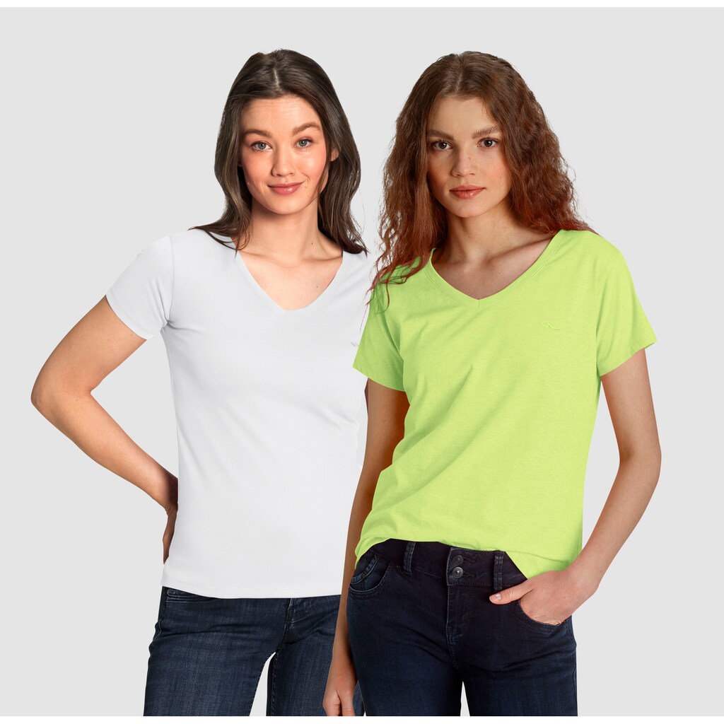 LTB Kurzarmshirt »ASYONDP« (2 tlg.) mit kleiner Logo Stickerei LTB Kurzarmshirt »ASYONDP« (2 tlg.) mit kleiner Logo Stickerei