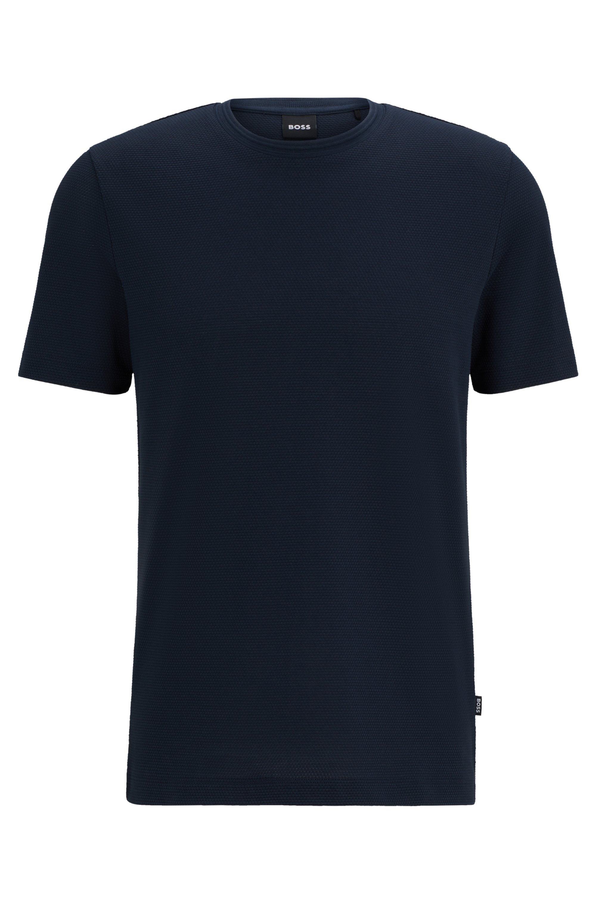 BOSS T-Shirt »Tiburt« mit Jacquard-Struktur, regular fit