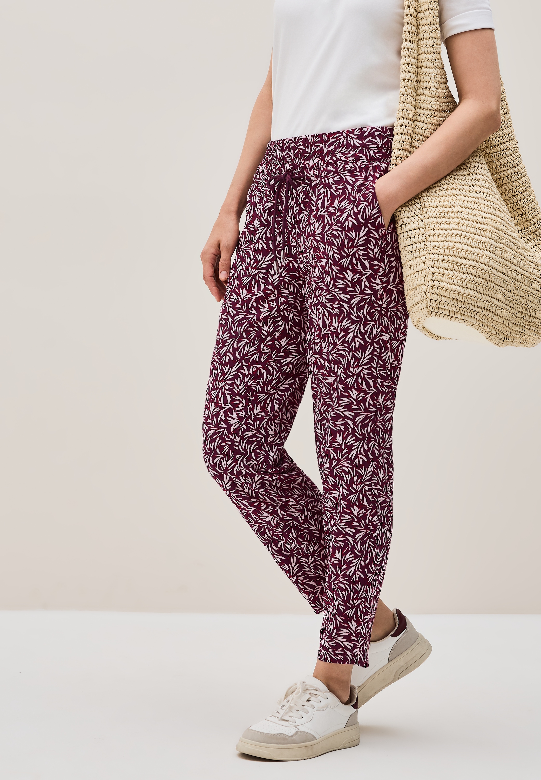 Cecil Stoffhose "CHELSEA", Sommerhose mit floralem Allover-Print günstig online kaufen