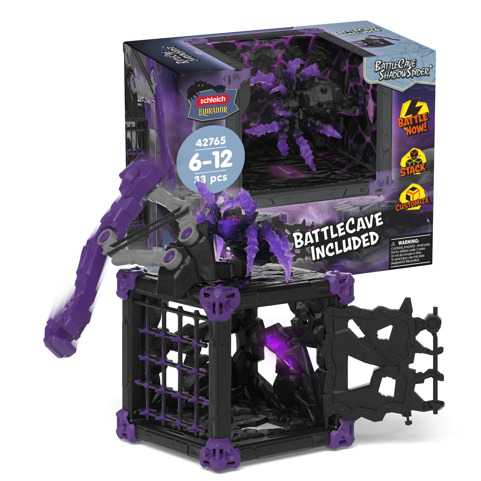 Schleich® Spielfigur »ELDRADOR® CREATURES, BattleCave Schattenspinne (42765)«