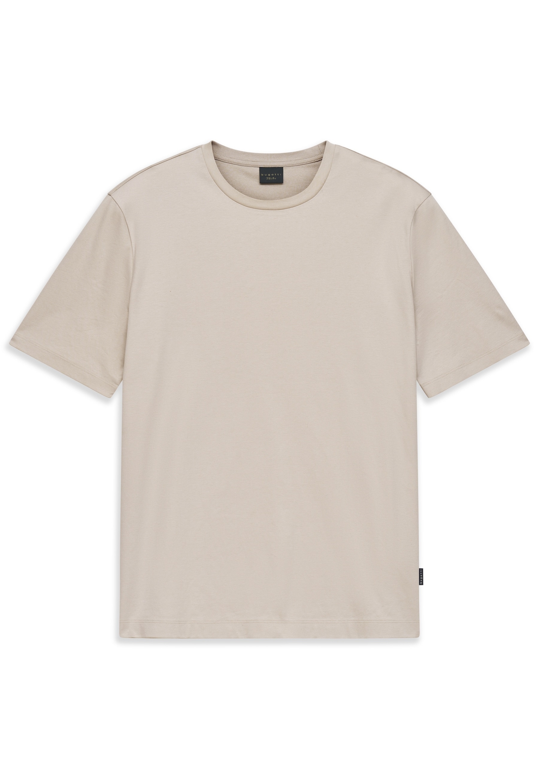 T-Shirt BUGATTI, Damen, Gr. M, 30, beige, 100% Baumwolle, unifarben, normal, Rundhals, Shirts T-Shirt, elegant mit Rundhals 2