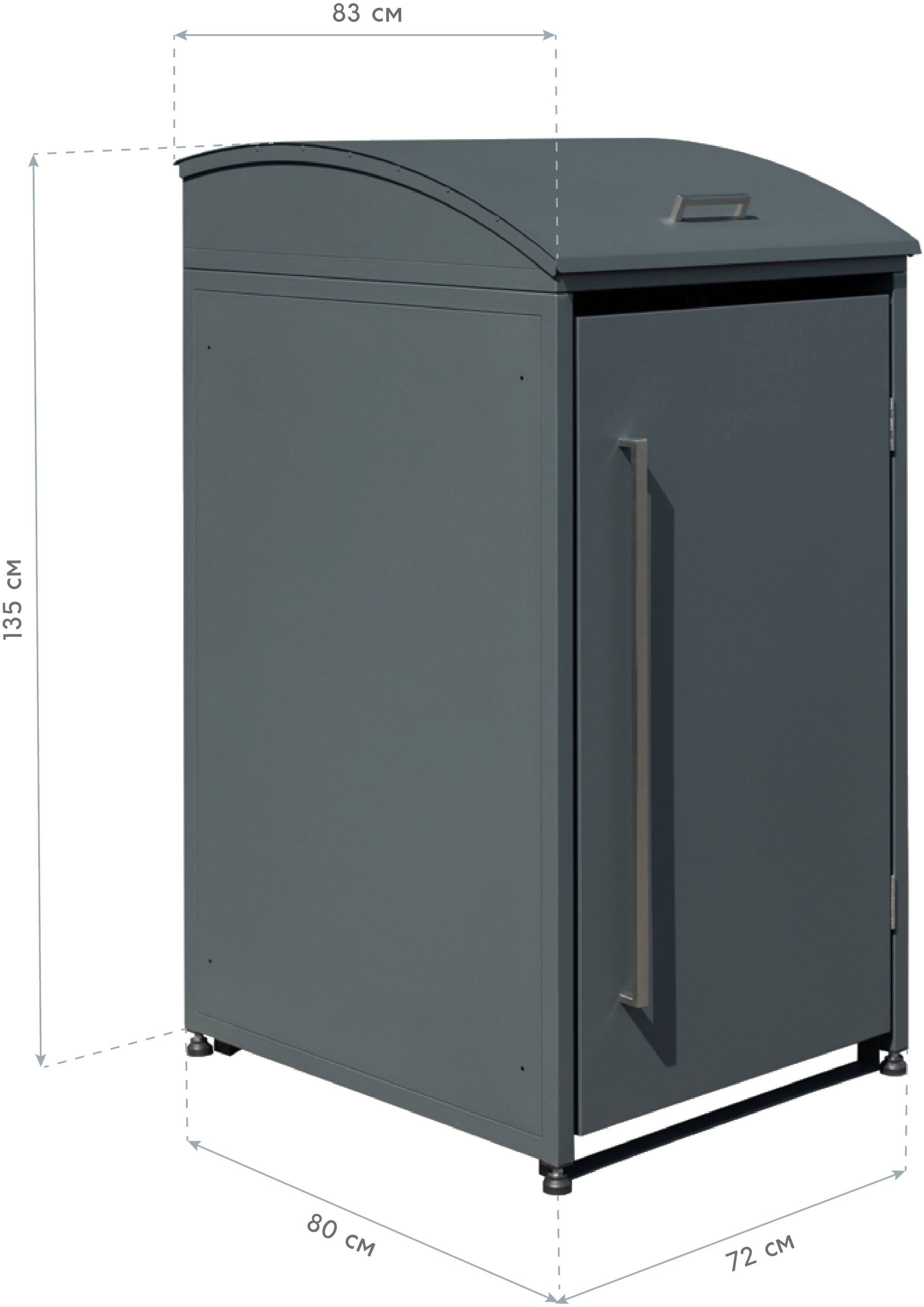 WESTMANN Mülltonnenbox »Moderna 1«, Platz für 1 Mülltonne 240 L, BxHxT: 72x83x135 cm