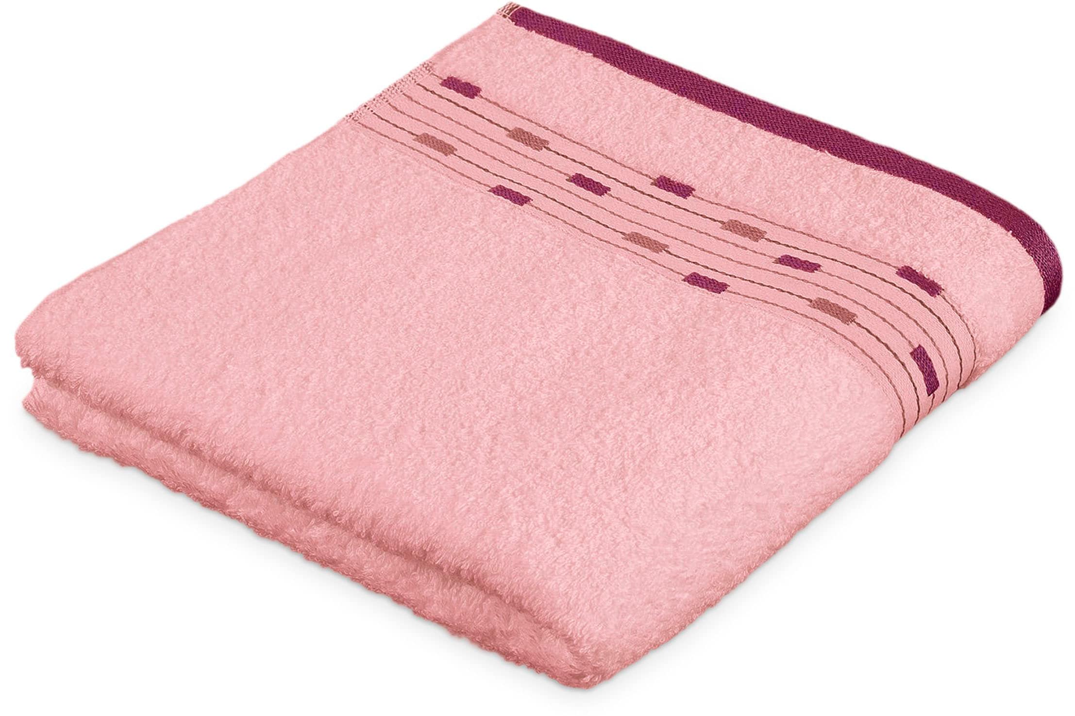 Möve for frottana Handtuch "Magic Uni" mit Bordüre aus kleinen Rechtecken