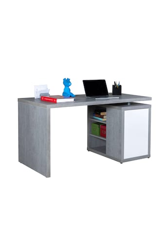 Schreibtisch »PRATICO, 4 cm Plattenstärke, 1 Tür & 3 offene Seitenfächer«