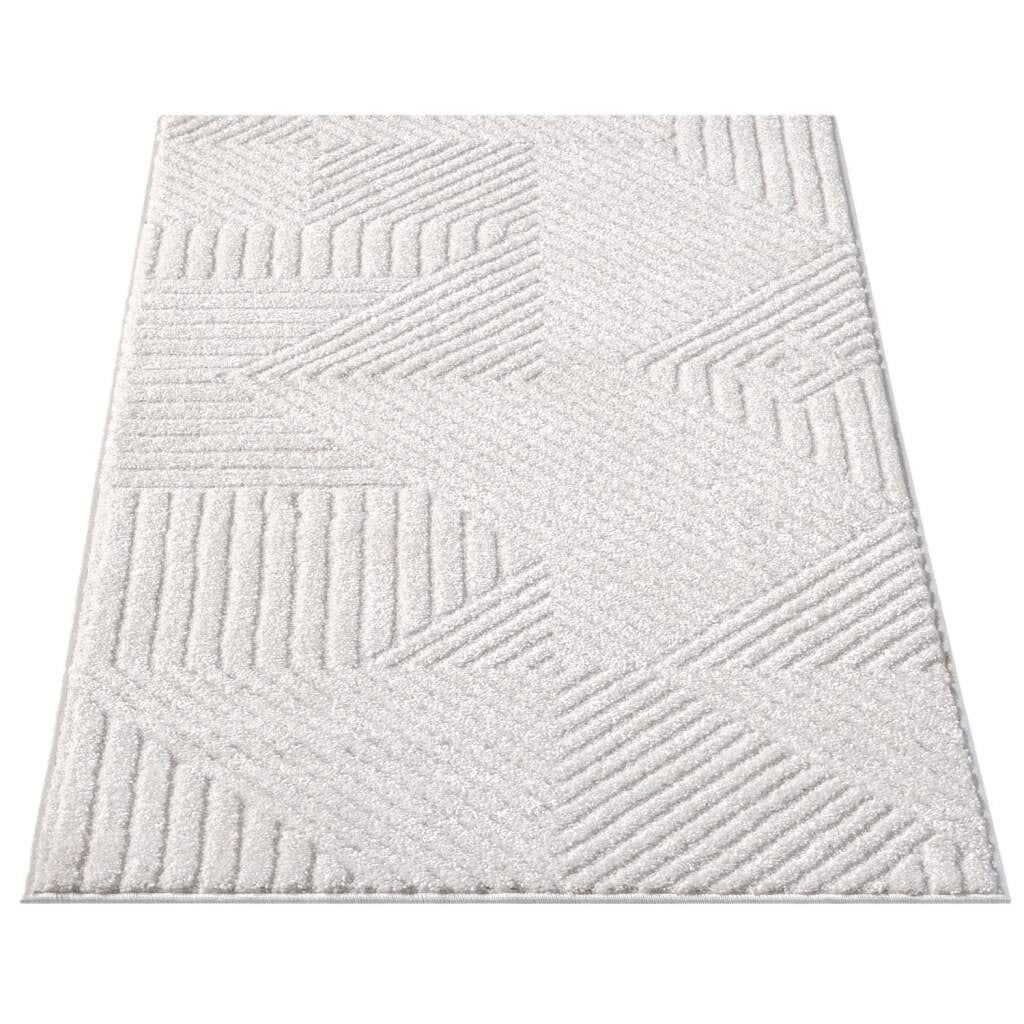 Carpet City Teppich »LOUNGE 0632«, rechteckig, 15 mm Höhe, Kurzflor-Teppich Modern, Hoch-Tief-Struktur, Wohnzimmer, Schlafzimmer