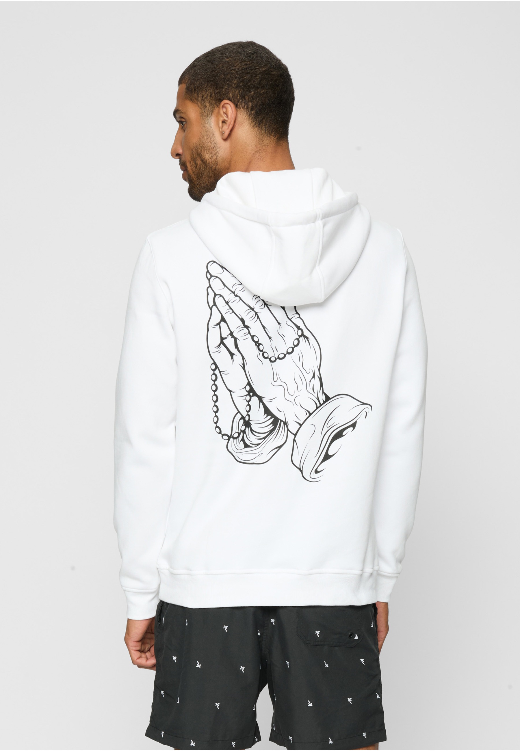 MisterTee Rundhalspullover »MisterTee Herren Pray Hands Hoody« 1 Stk.