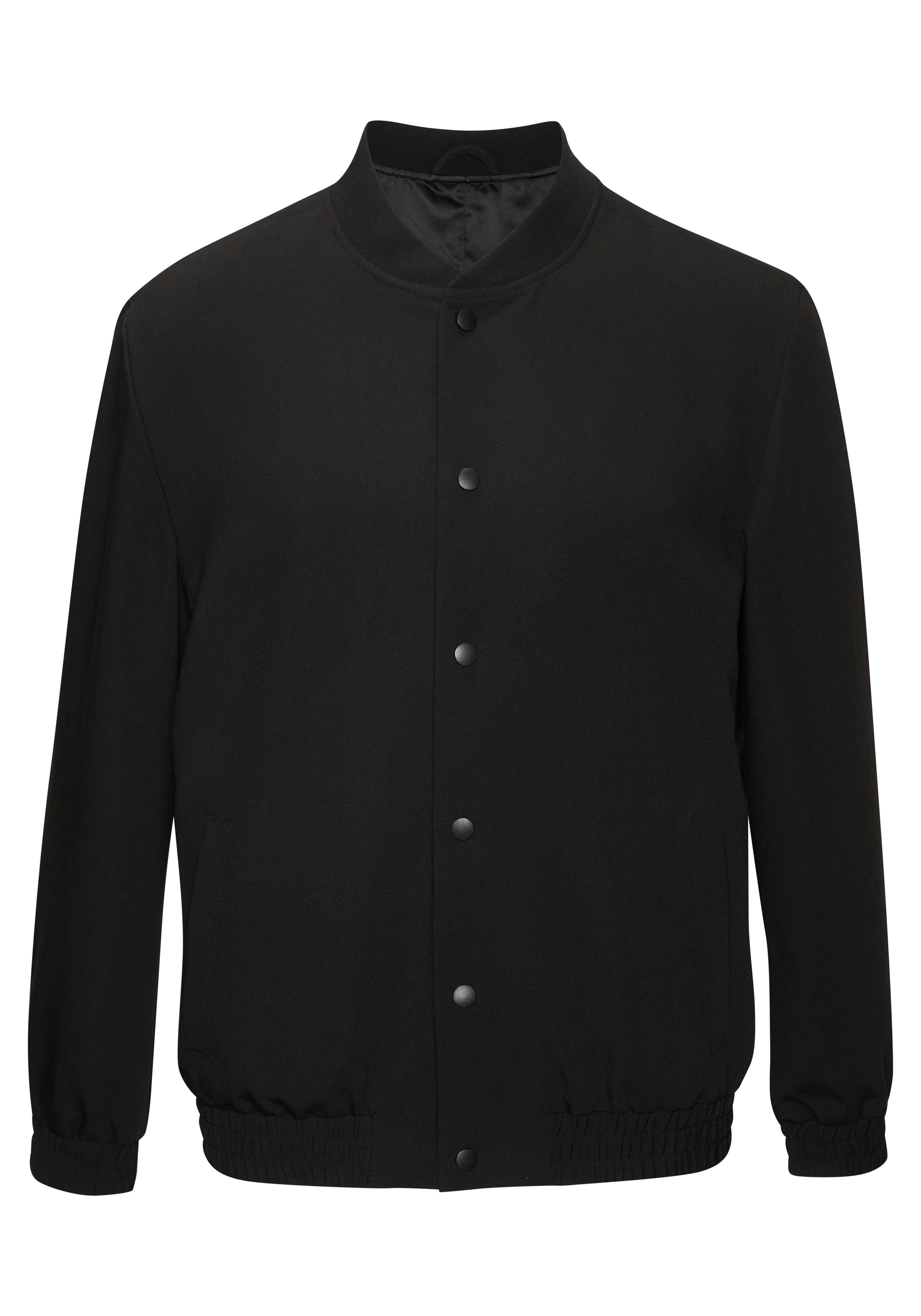John Devin Blouson "mit Rippkragen", Übergangsjacke mit Innentasche, aus le günstig online kaufen