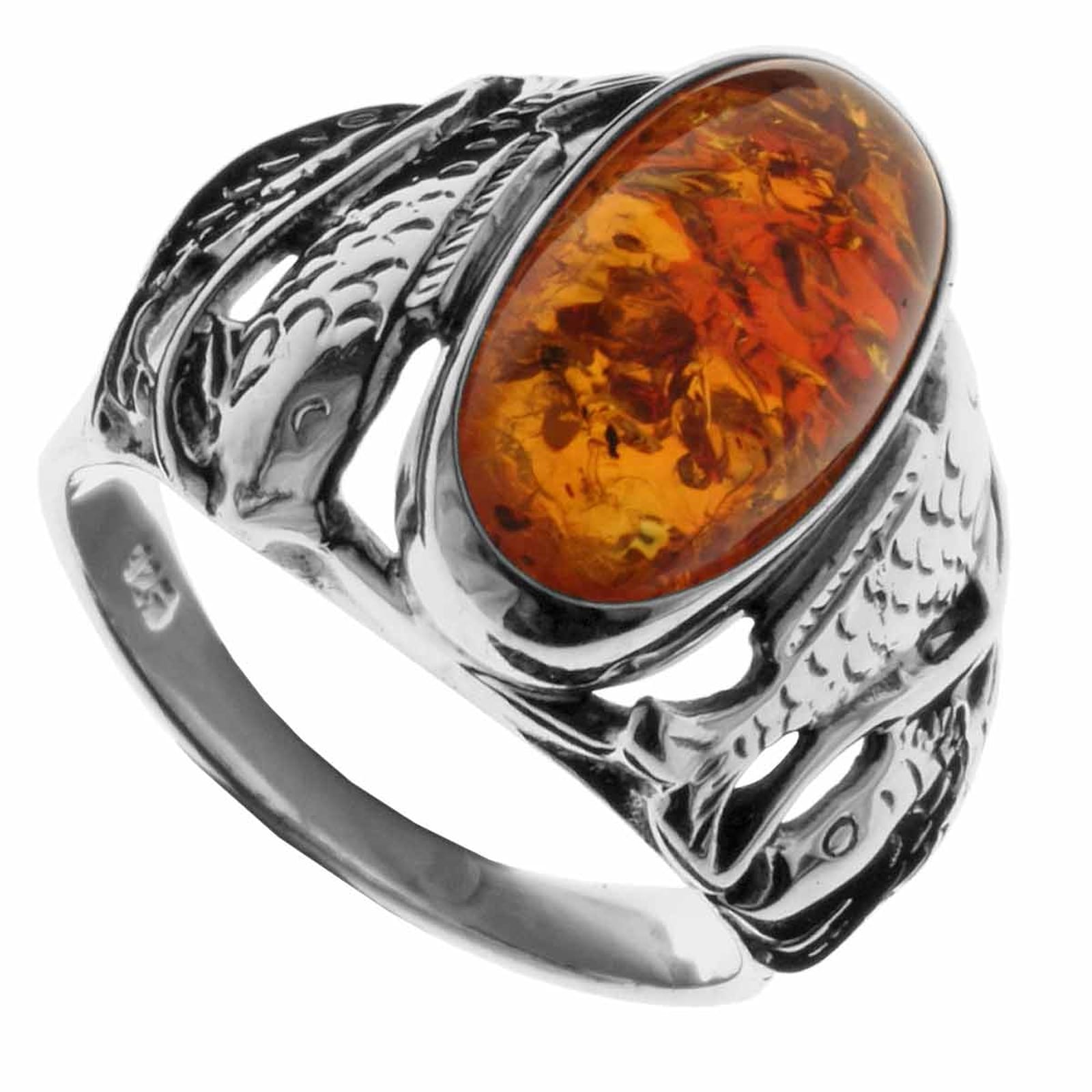 OSTSEE-SCHMUCK Damen Fingerring "Ostsee-Schmuck Ring Fischland 16x8 mm Ring Fischland 16x8 mm", 62 (19,7), Silber 925 (Sterlingsilber), silber,