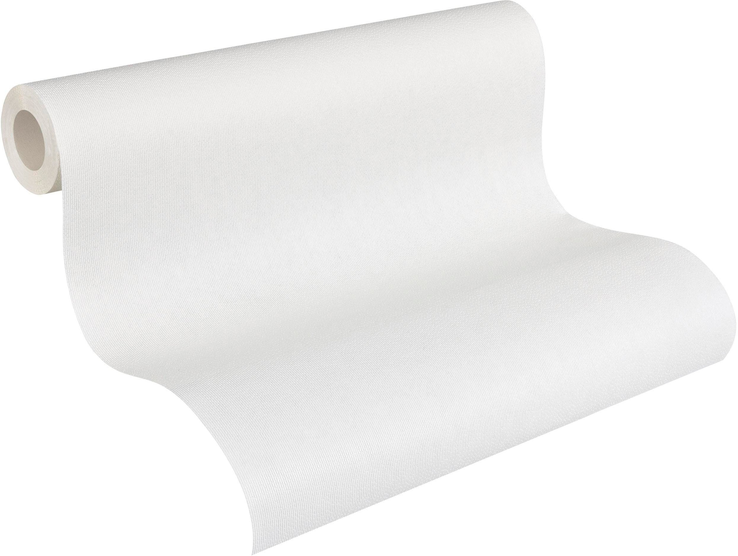 A.S. Création Vliestapete »Meistervlies« einfarbig | uni | unifarben leicht strukturiert Uni Tapete einfarbig Überstreichbar Tapeten Wohnzimmer modern Design