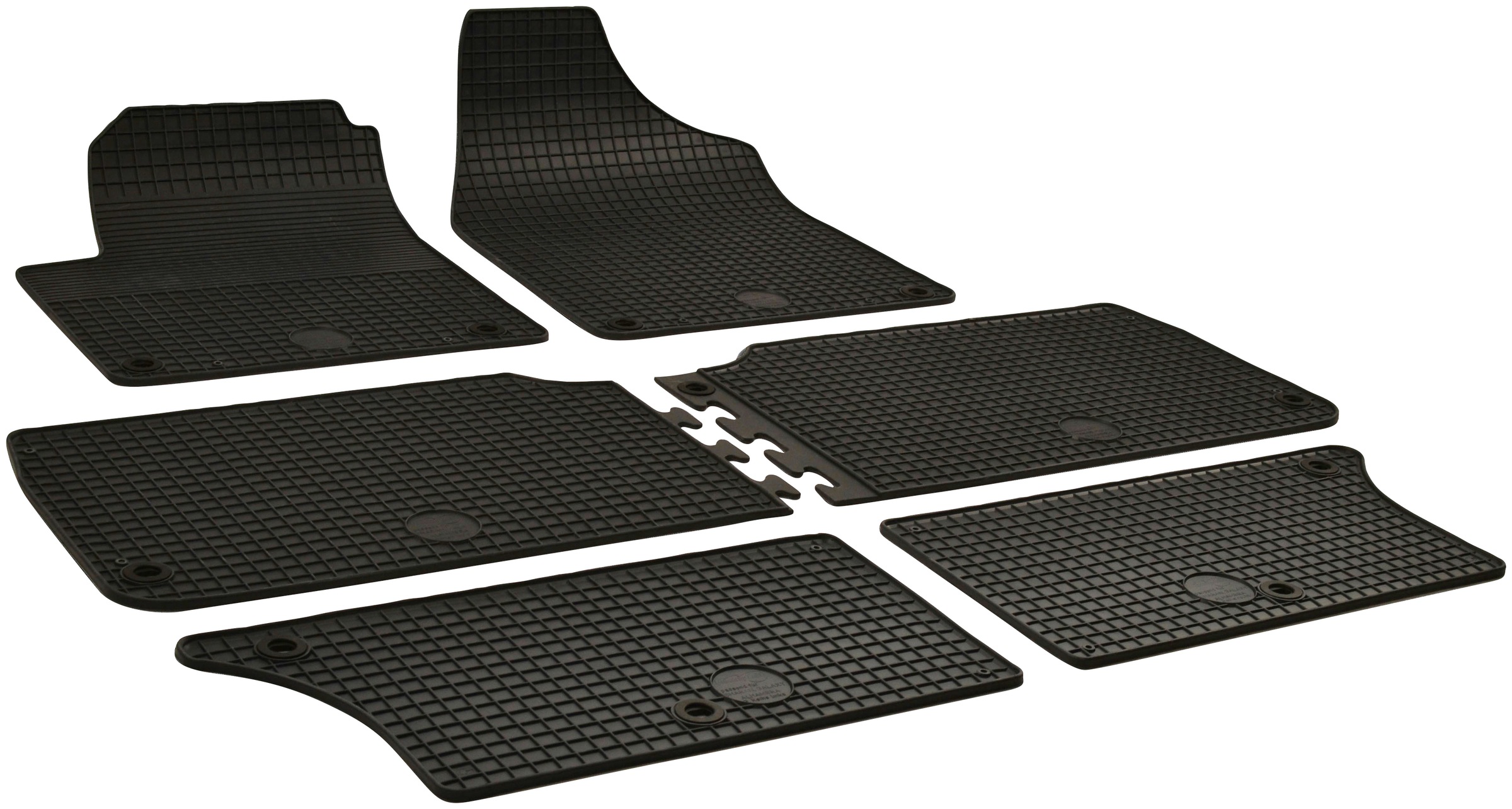 WALSER Passform-Fußmatten, Seat-VW, Alhambra-Sharan, Vordermatten, für 04/1996-03/2010, 2 05/1995-03/2010 Rückmatten), (6 mittlere VW Sharan günstig | Reihe, Alhambra Seat Großr.lim., 2 St., BAUR 2