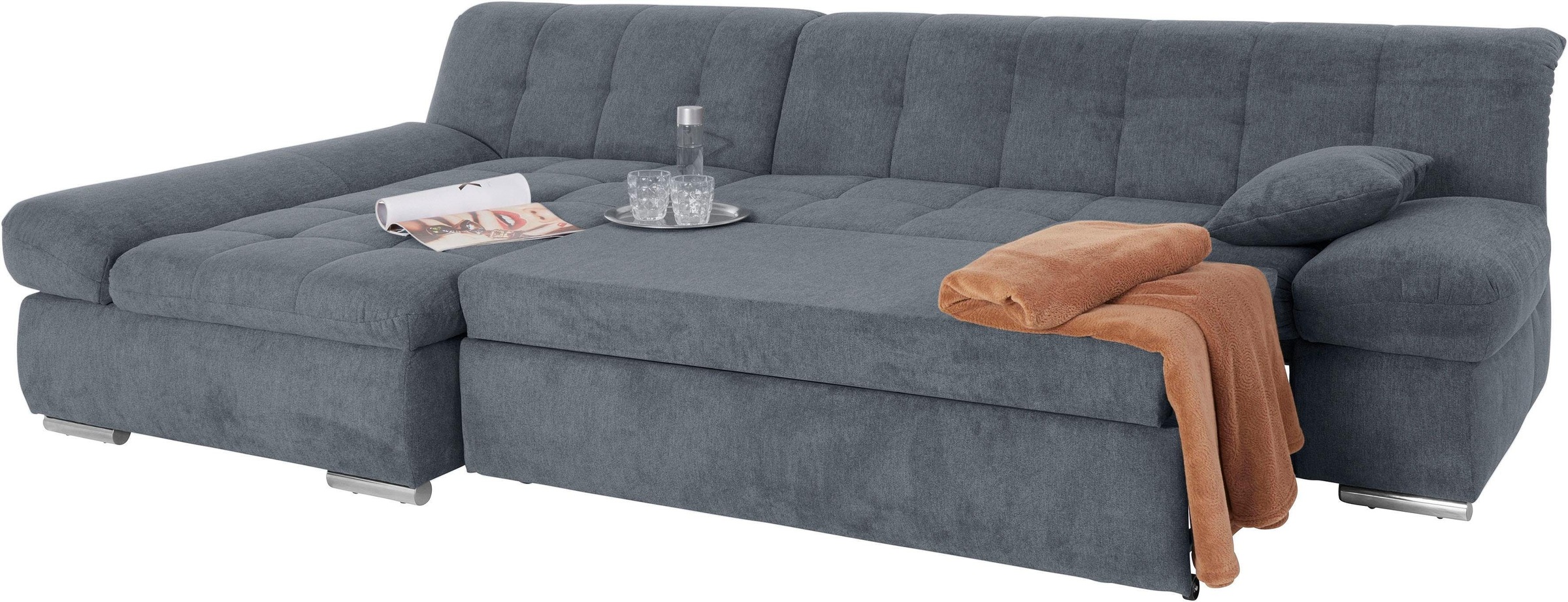 DOMO collection Ecksofa »Mona L-Form«, wahlweise mit Bettfunktion