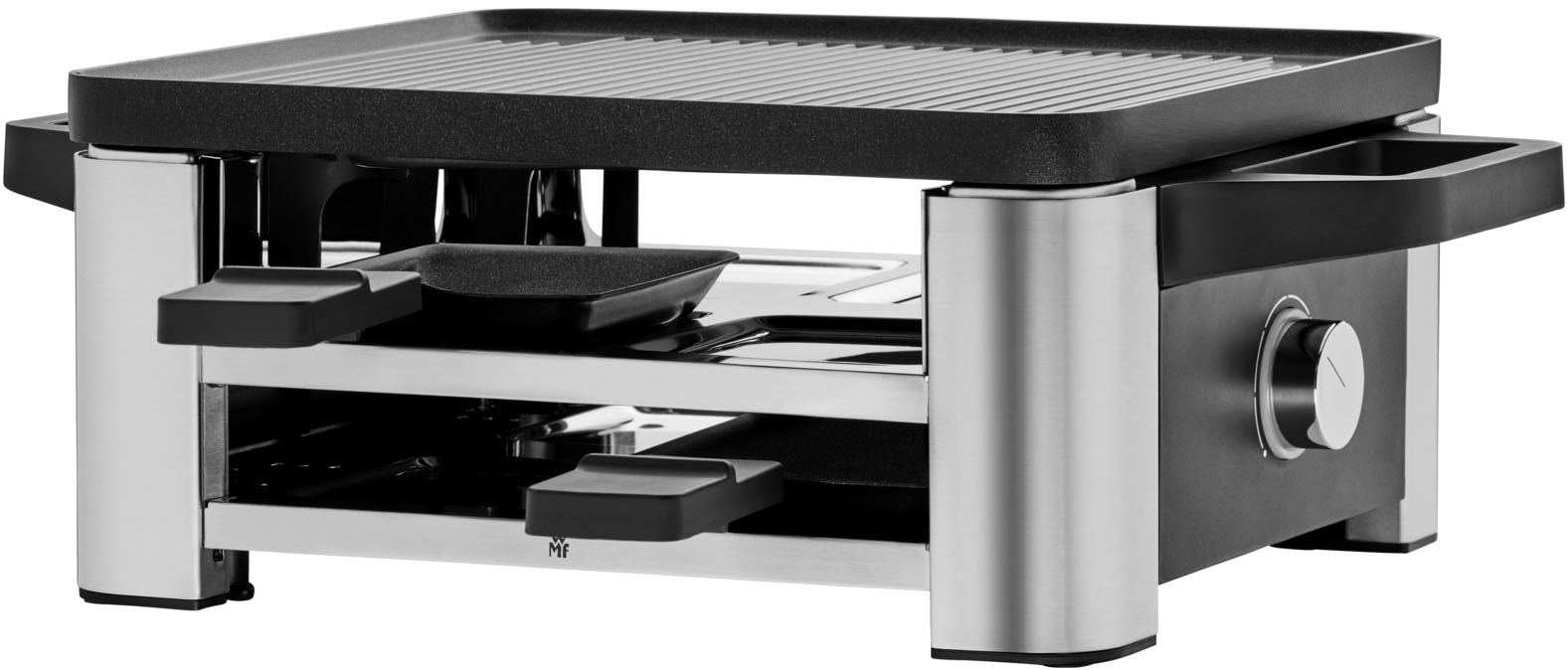 WMF Raclette »LONO«, 4 St. Raclettepfännchen, 870 W, LED-Beleuchtung, Aufbewahrungsfach für unbenutzte Pfännchen