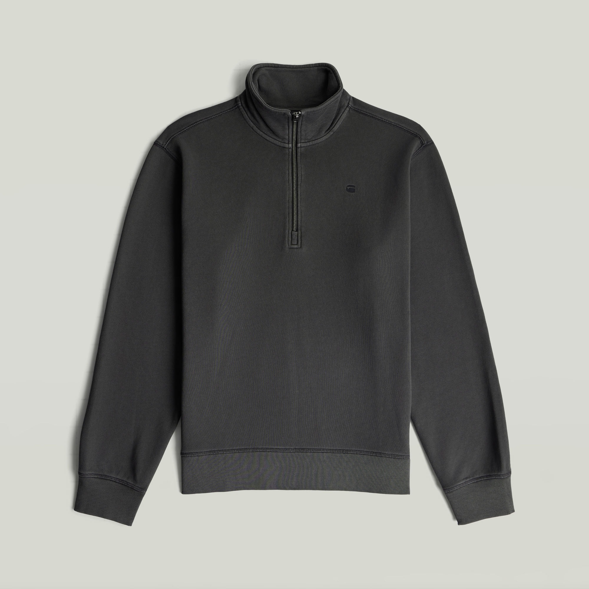 G-STAR Sweater »Modern washed half zip sw ls«, mit Kängurutasche, Logodetail
