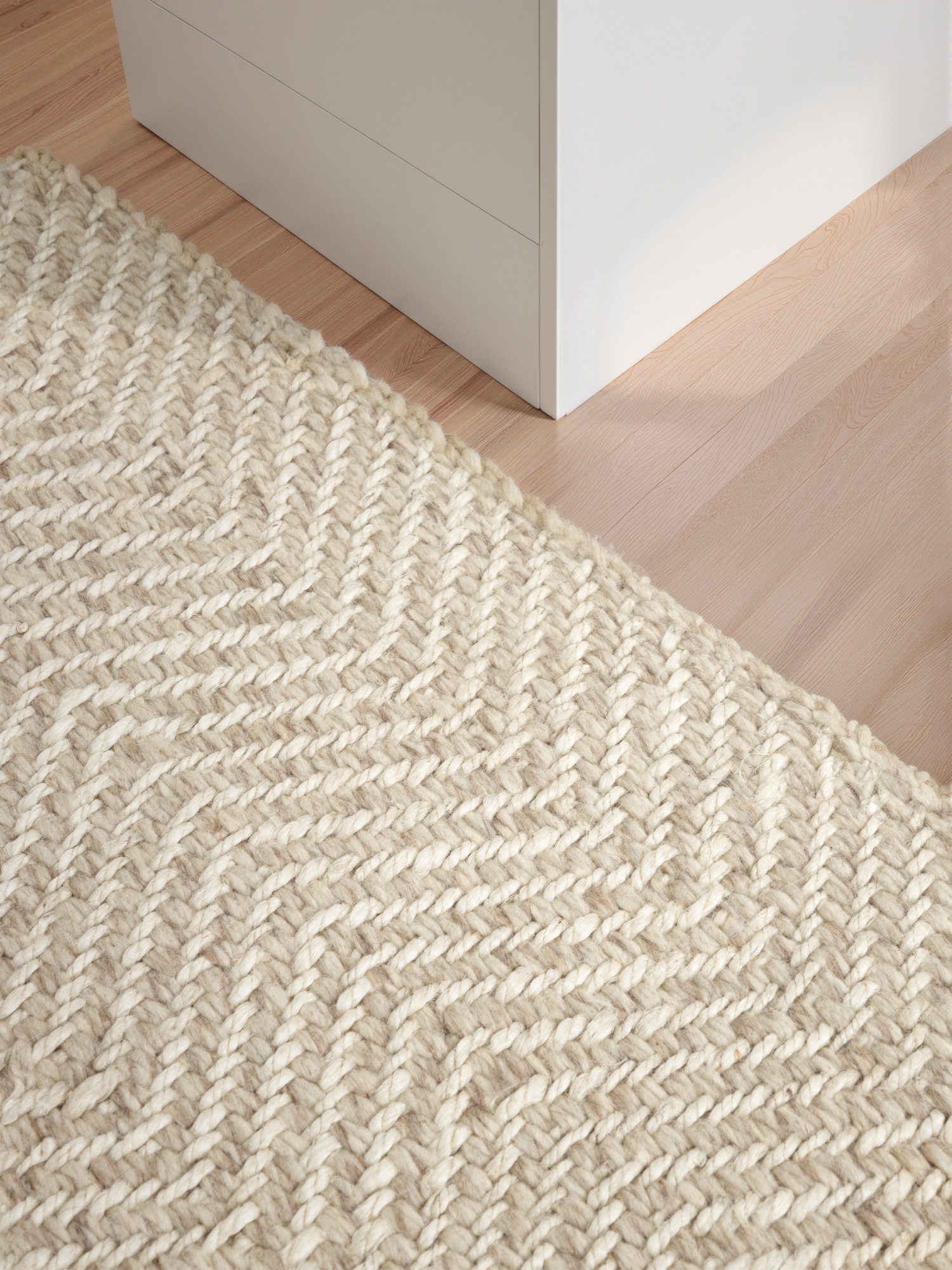 ELLE DECORATION Wollteppich »Majoli«, rechteckig, 10 mm Höhe, Herringbone, Wolle, Jute, Natur, Wohnzimmer, Schlafzimmer, Boho,Skandi