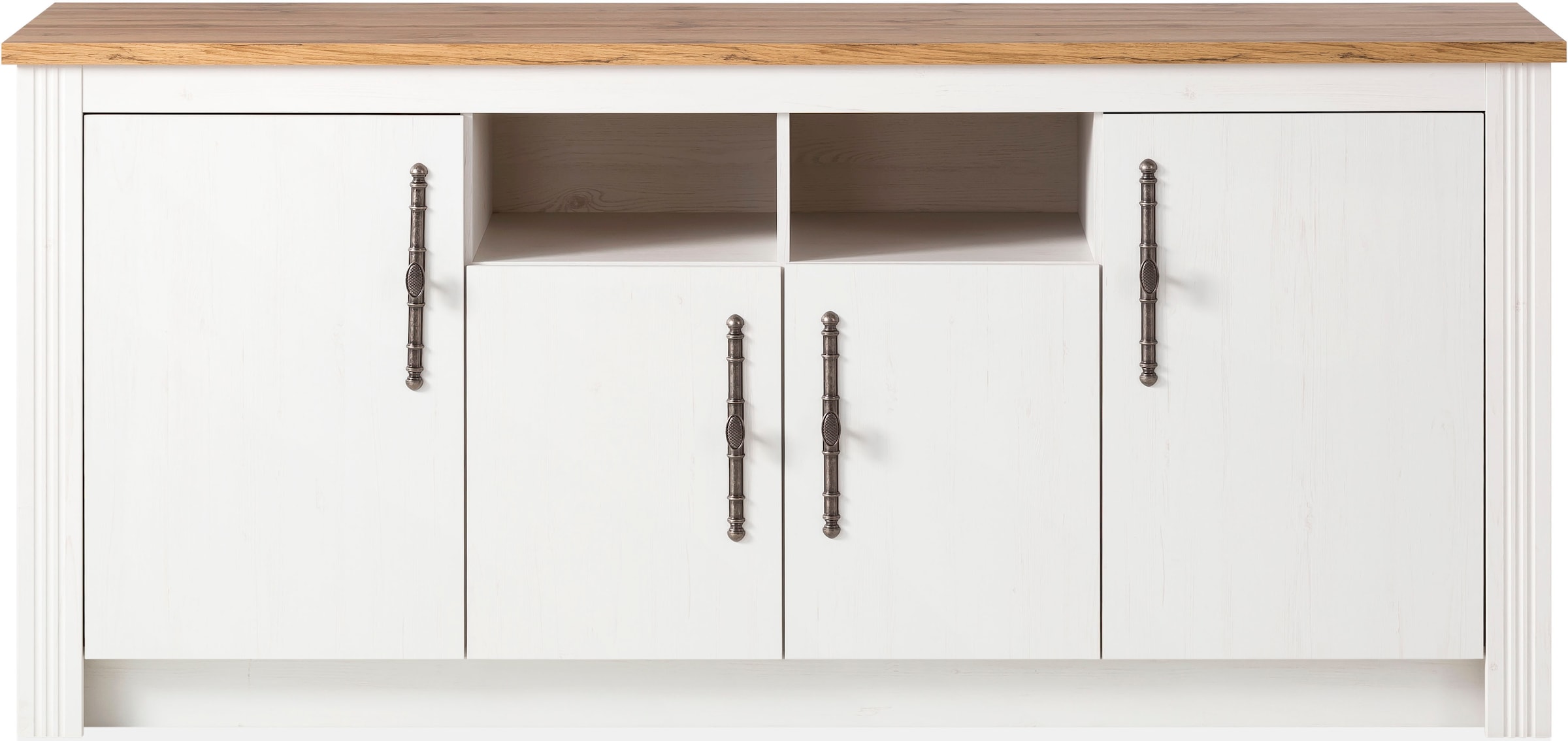 KOCHSTATION Spülenschrank "Westminster", im romantischen Landhausstil, Breite 204 cm