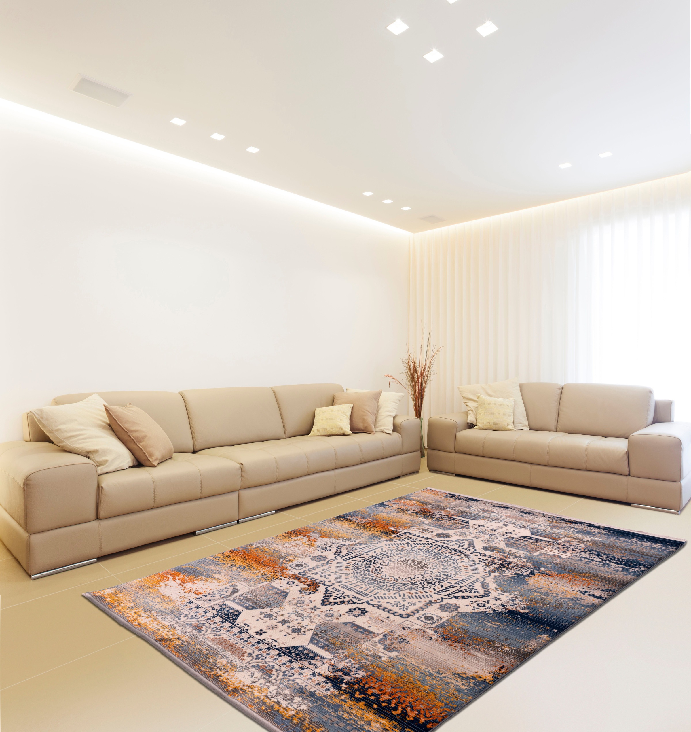 calo-deluxe Teppich »Valessa-909«, rechteckig, 5 mm Höhe, Wohnzimmer