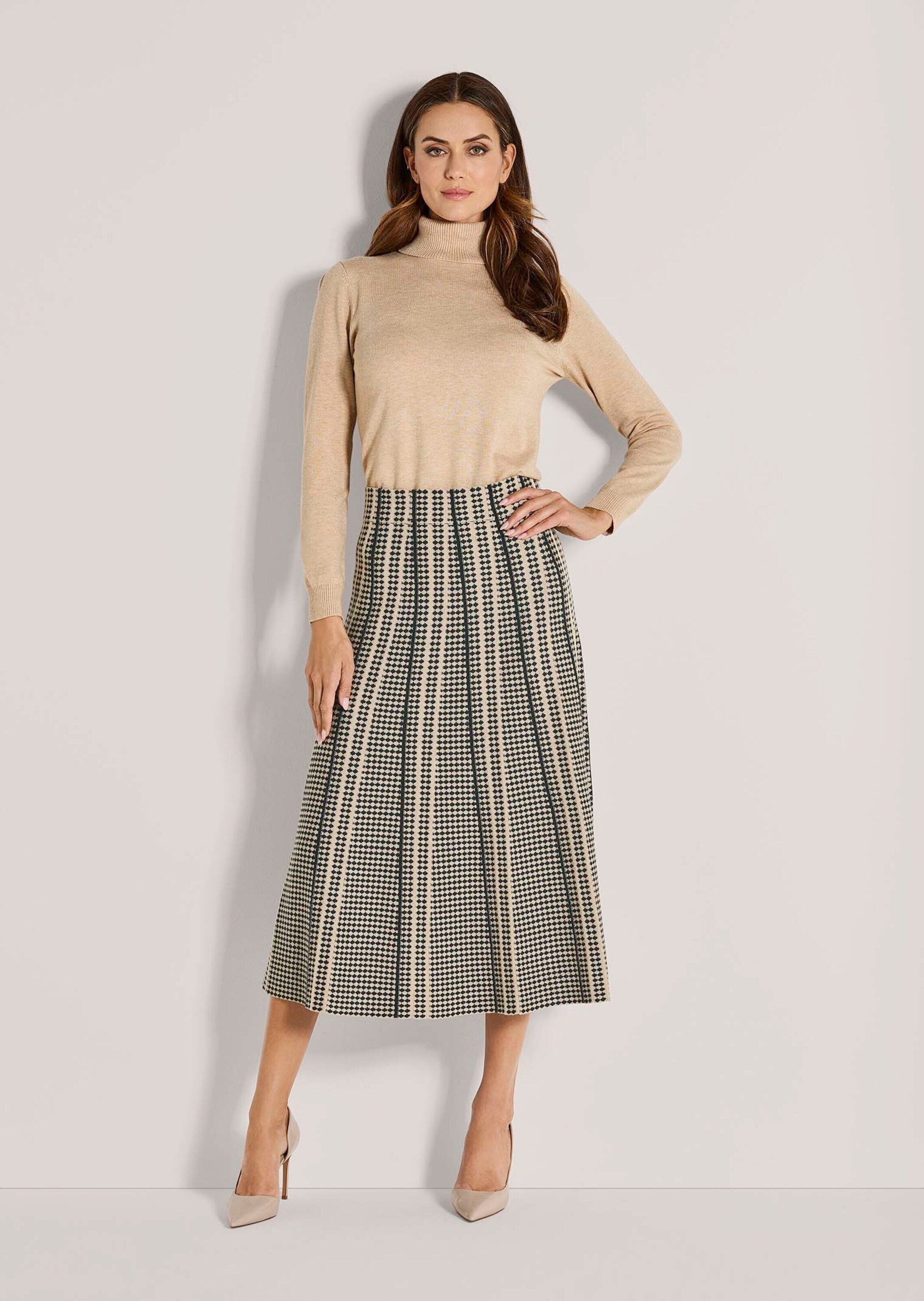 MADELEINE Midirock "Strickrock Eleganter Jacquard-Rock für kühle Tage" günstig online kaufen