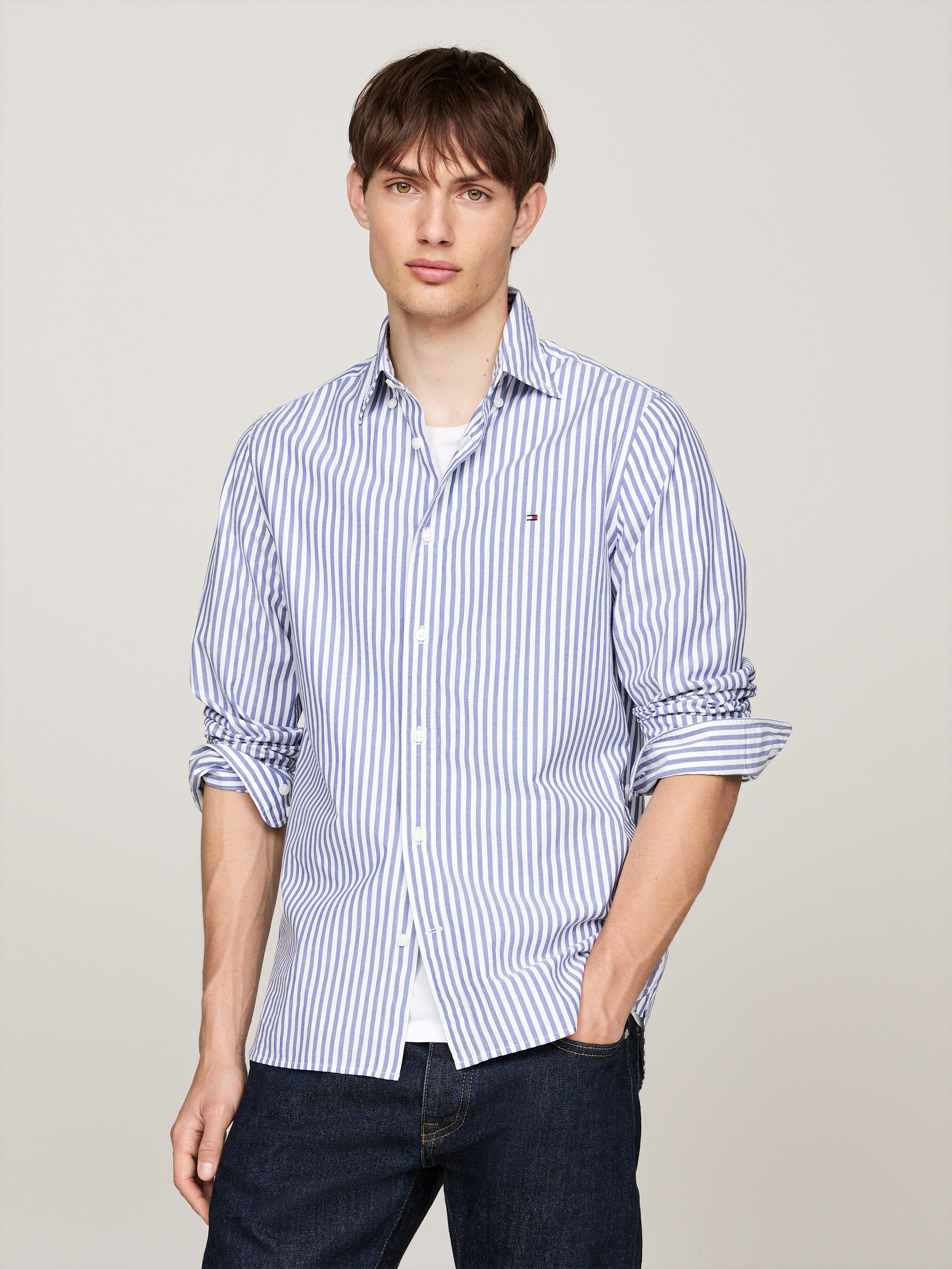 Tommy Hilfiger Businesshemd "CLASSIC POPLIN STRIPE Slim Fit SHIRT" günstig online kaufen