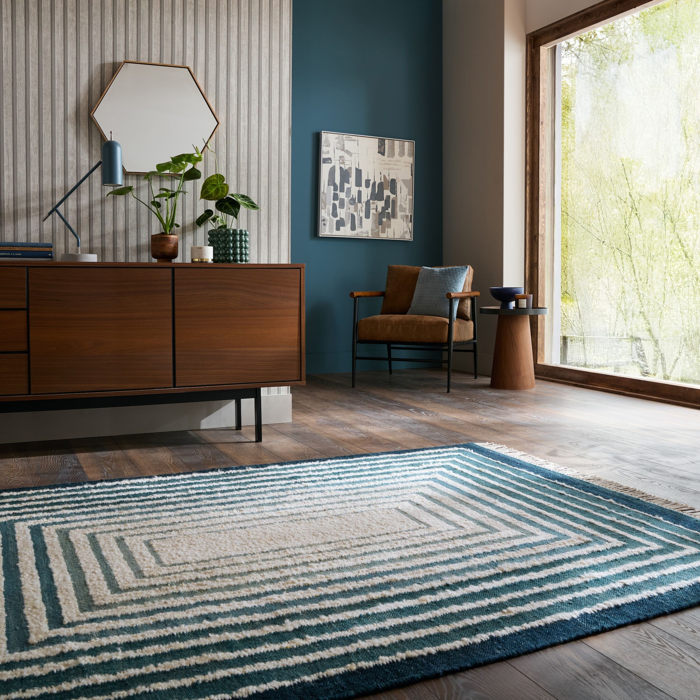 FLAIR RUGS Teppich »BOUCLE WOOL FRAME« rechteckig 0 mm Höhe