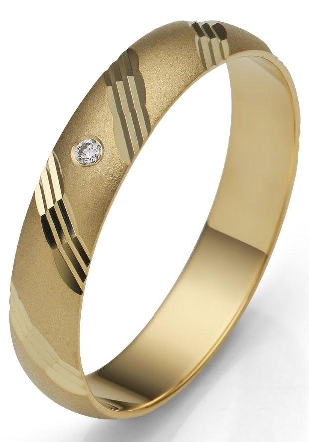 Firetti Trauring »Schmuck Geschenk Gold 375 Hochzeit Ehering "LIEBE"«, Made in Germany, wahlweise mit oder ohne Brillanten