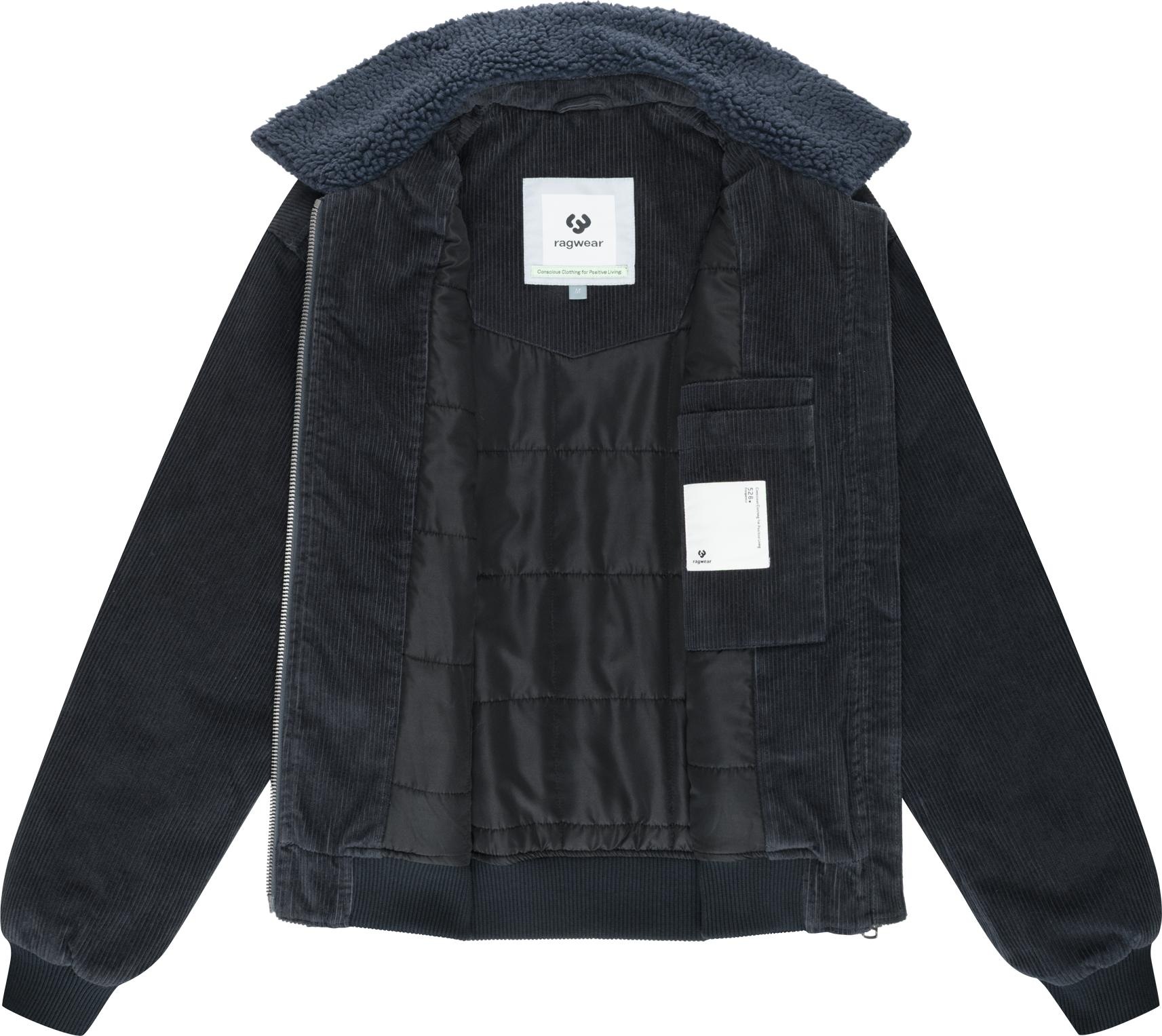 Ragwear Cordjacke »Alees Cordy« ohne Kapuze Kordjacke mit kuscheligem Kragen