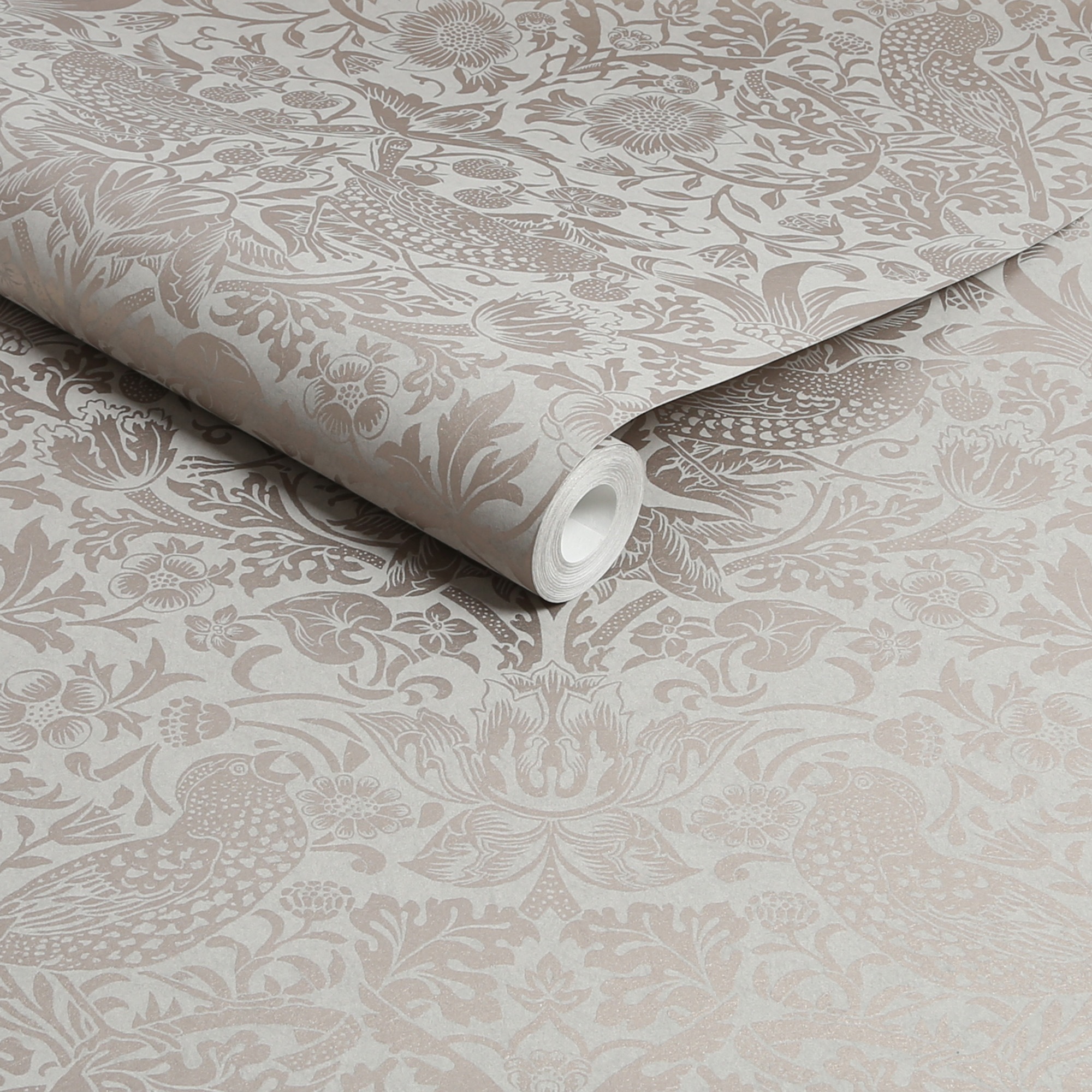 WILLIAM MORRIS AT HOME Vliestapete »Strawberry Thief Fibrous«, Retro, Design Tapeten