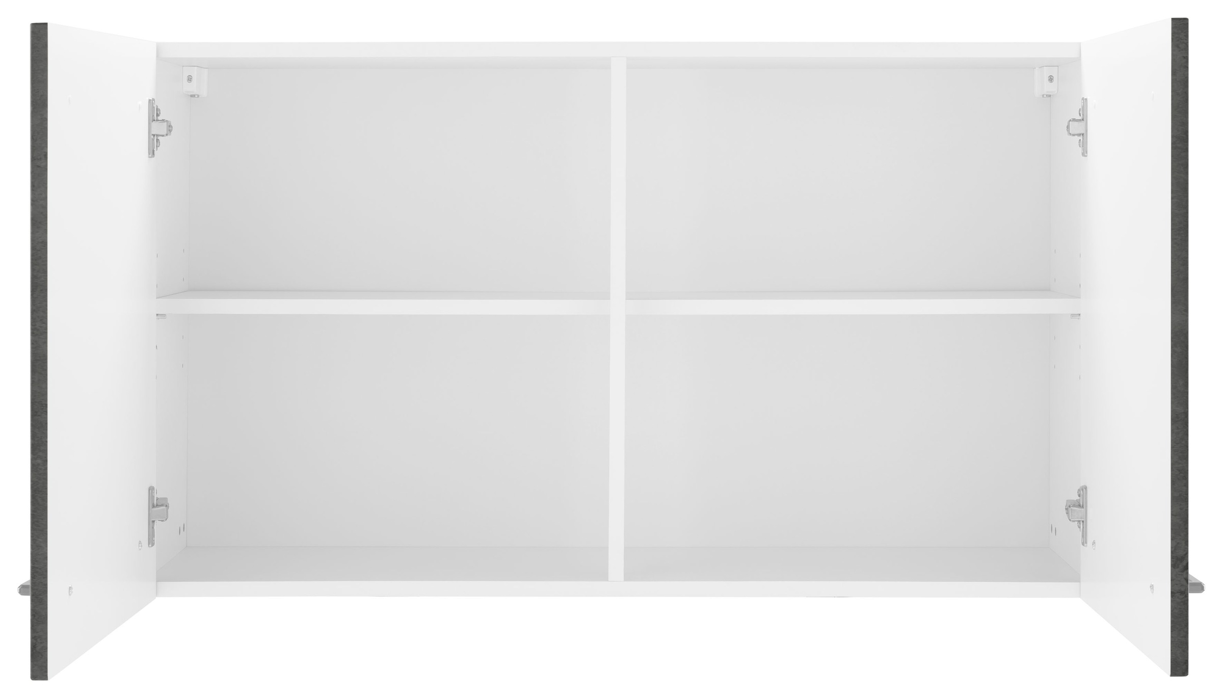 Thumbnail - KOCHSTATION Hängeschrank "KS-Tulsa", 100 cm breit, 57 cm hoch, 2 Türen, schwarzer Metallgriff, MDF Front