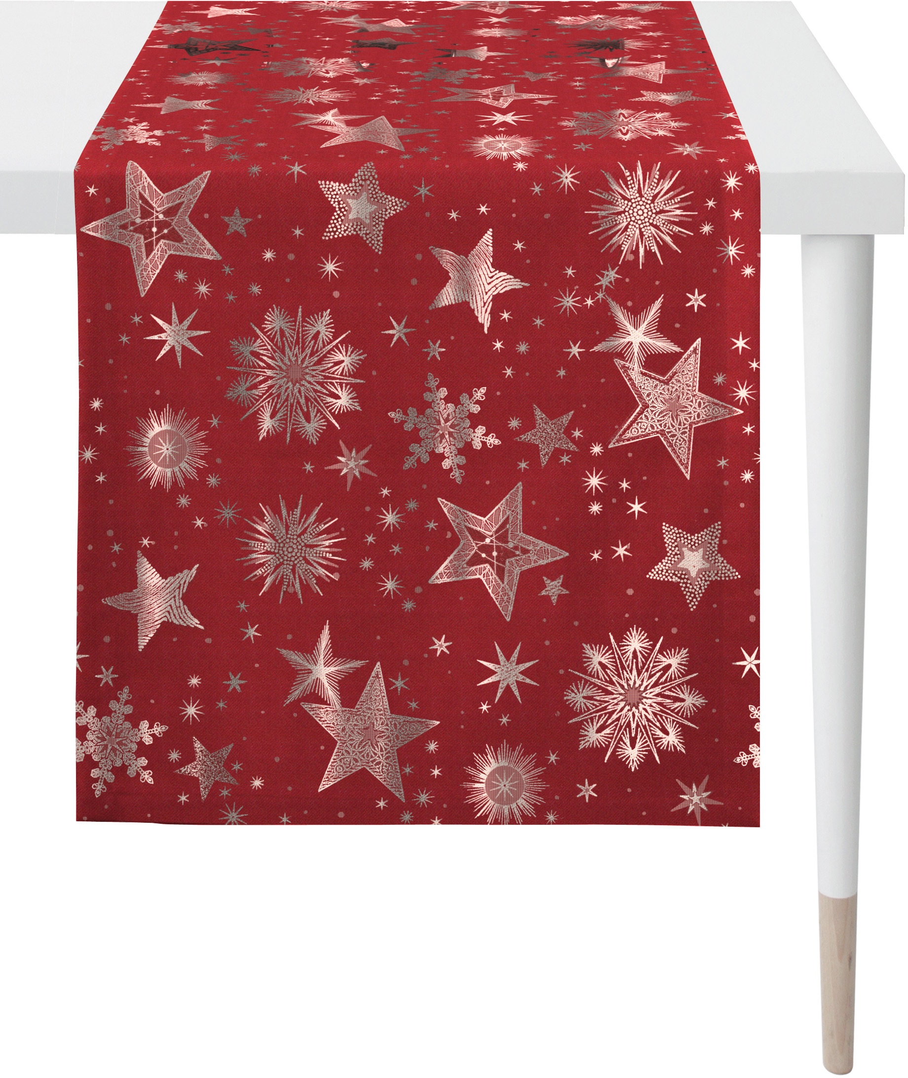 BAUR Lurex-Jacquardgewebe Tischläufer »9602 Weihnachten«, Weihnachtsdeko, | St.), Rechnung auf CHRISTMAS ELEGANCE, (1 APELT