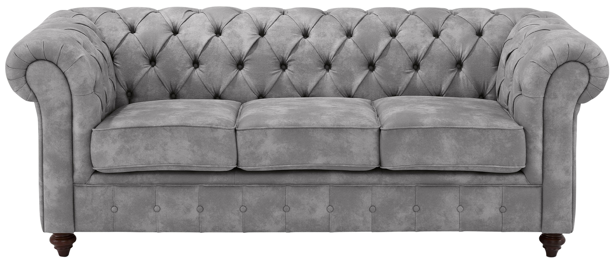 Home affaire Chesterfield-Sofa "Chesterfield 3-Sitzer B/T/H: 198/89/74 cm", günstig online kaufen