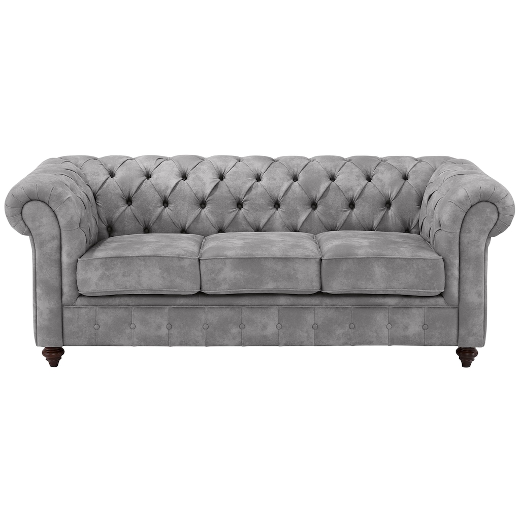 Home affaire Chesterfield-Sofa »Chesterfield 3-Sitzer B/T/H: 198/89/74 cm«