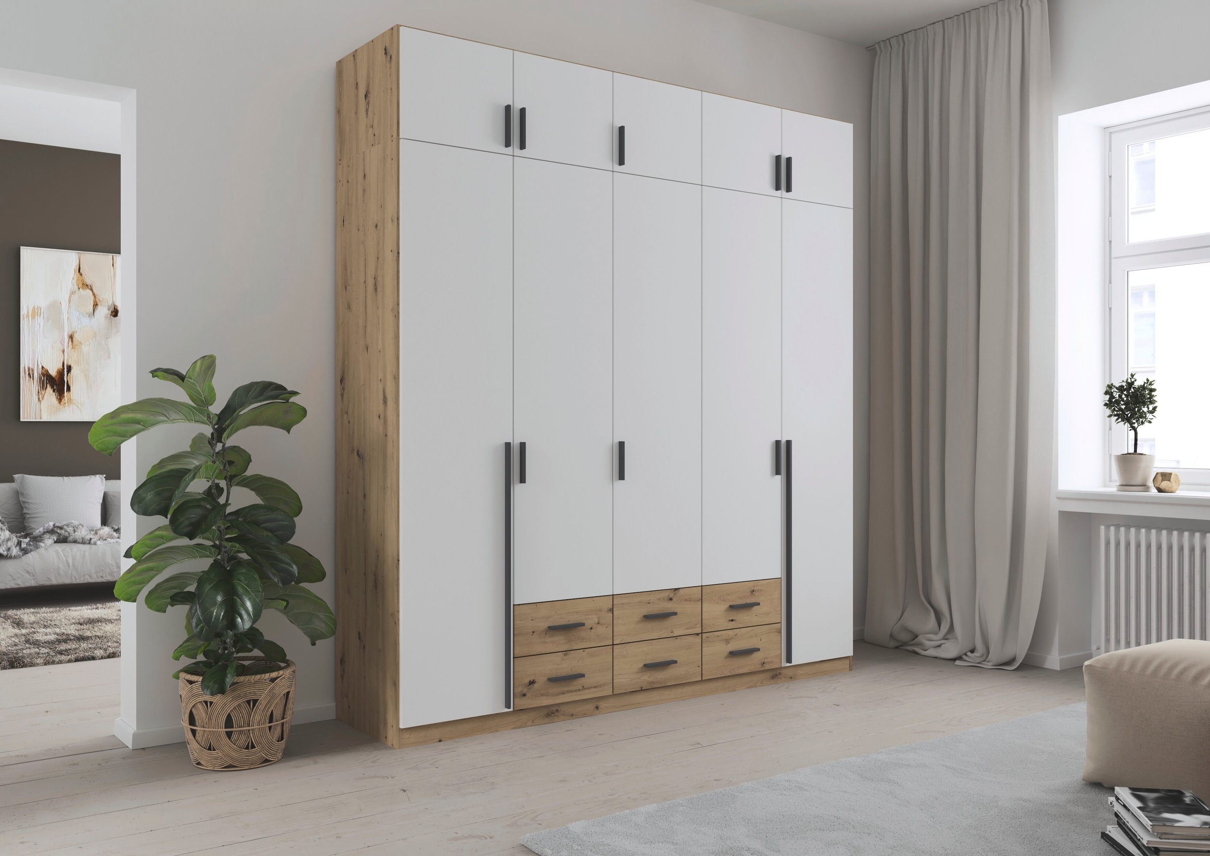 Thumbnail - rauch Kleiderschrank "Schrank Garderobe Wäscheschrank GAMMA in 4 Breiten 91-226 cm" 3 verschiedene Ausstattungen BASIC/C...