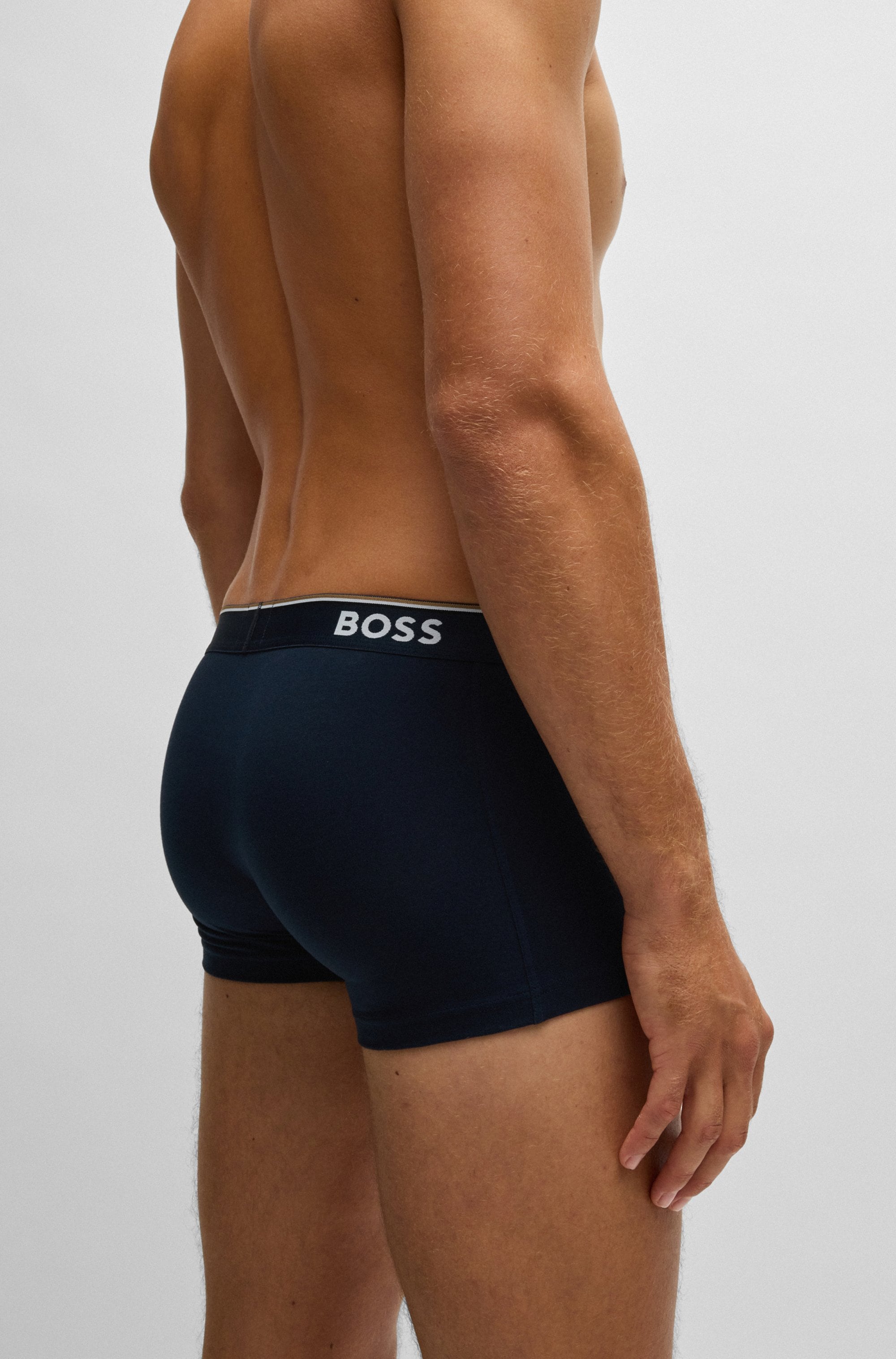 BOSS Boxer, (Packung, 3 St., 3er-Pack), mit BOSS Schriftzug auf dem Bund