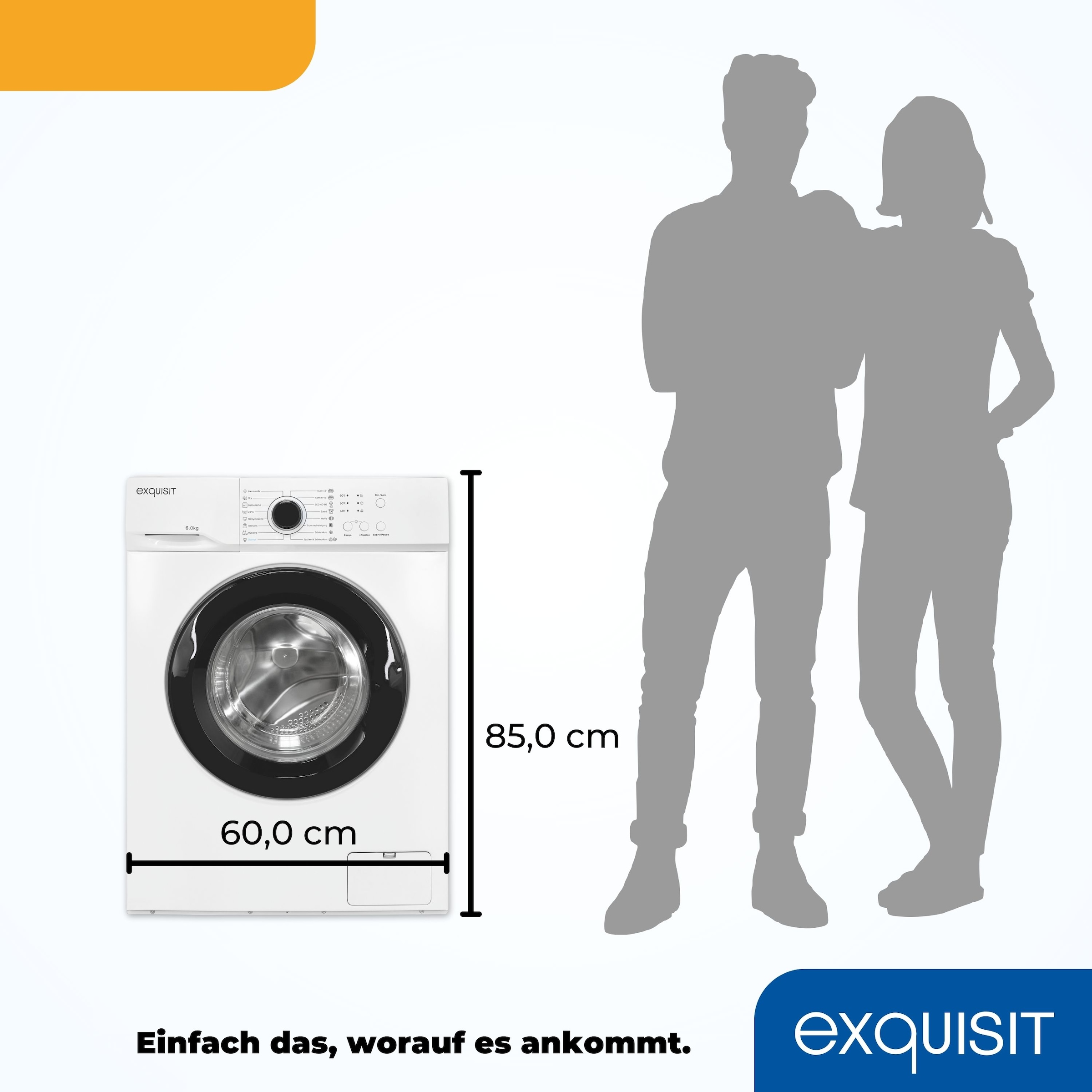 exquisit Waschmaschine »WA6110-020A weiss«, 6 kg, 1000 U/min