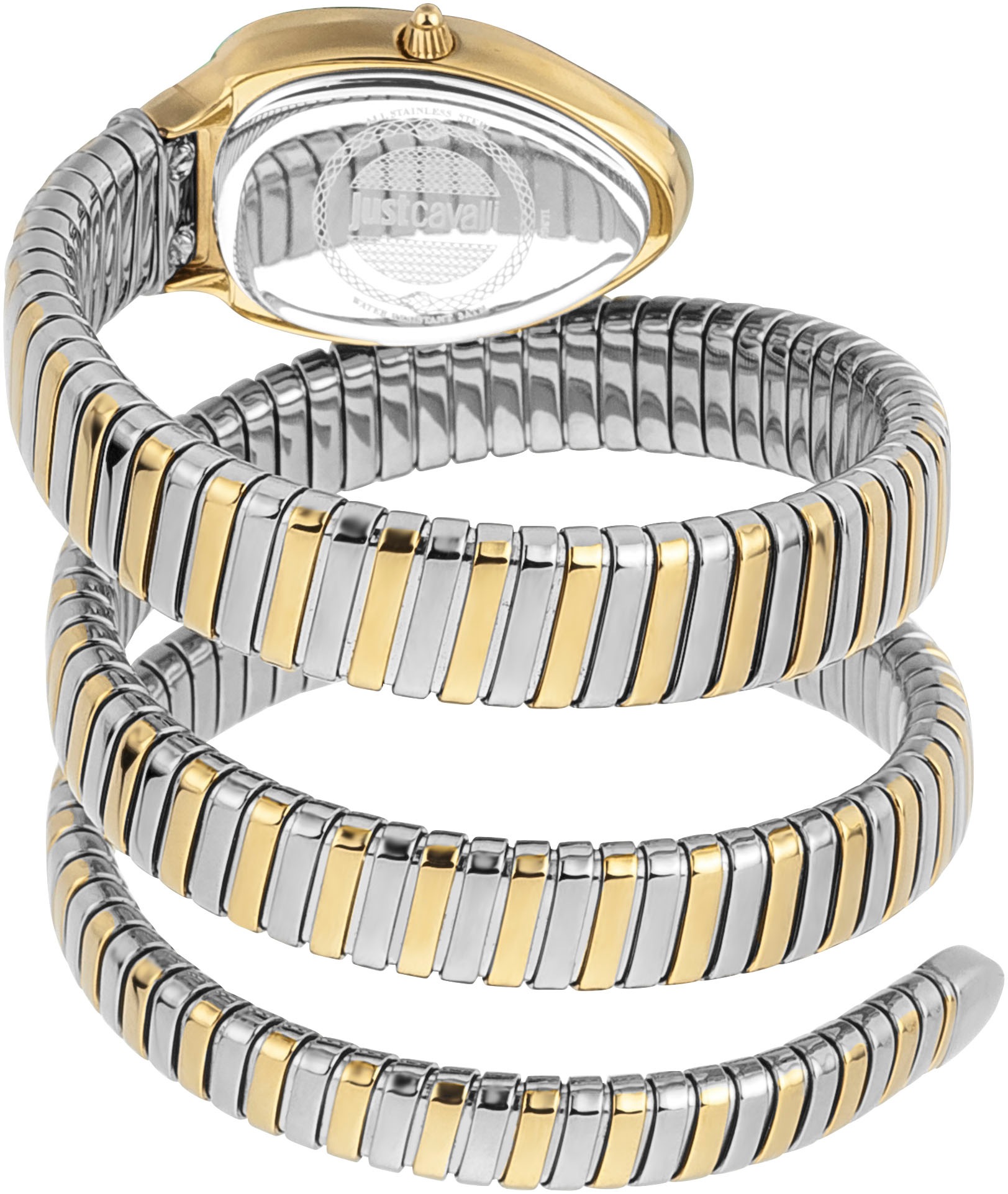 Just Cavalli Time Quarzuhr »Serpente«, Damenuhr, Armbanduhr, Edelstahlarmband