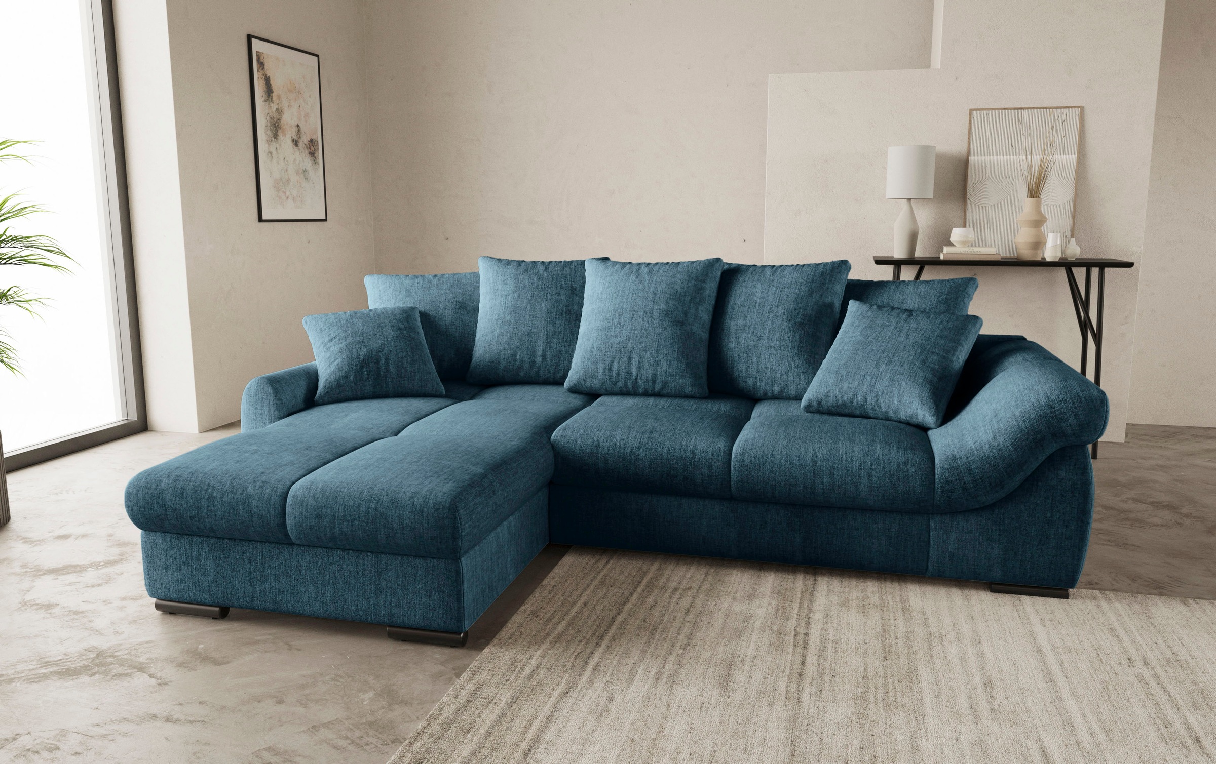 Mr. Couch Ecksofa "Livorno DuraFlex L-Form", inkl. Hochschläfer-Bettauszug, günstig online kaufen