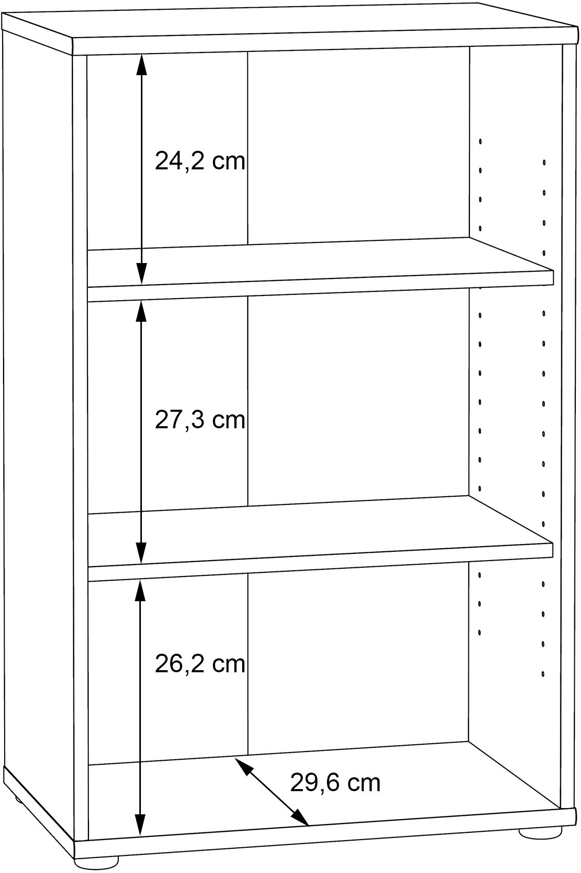 FORTE Regal »Tempra«, Breite ca. 54 cm