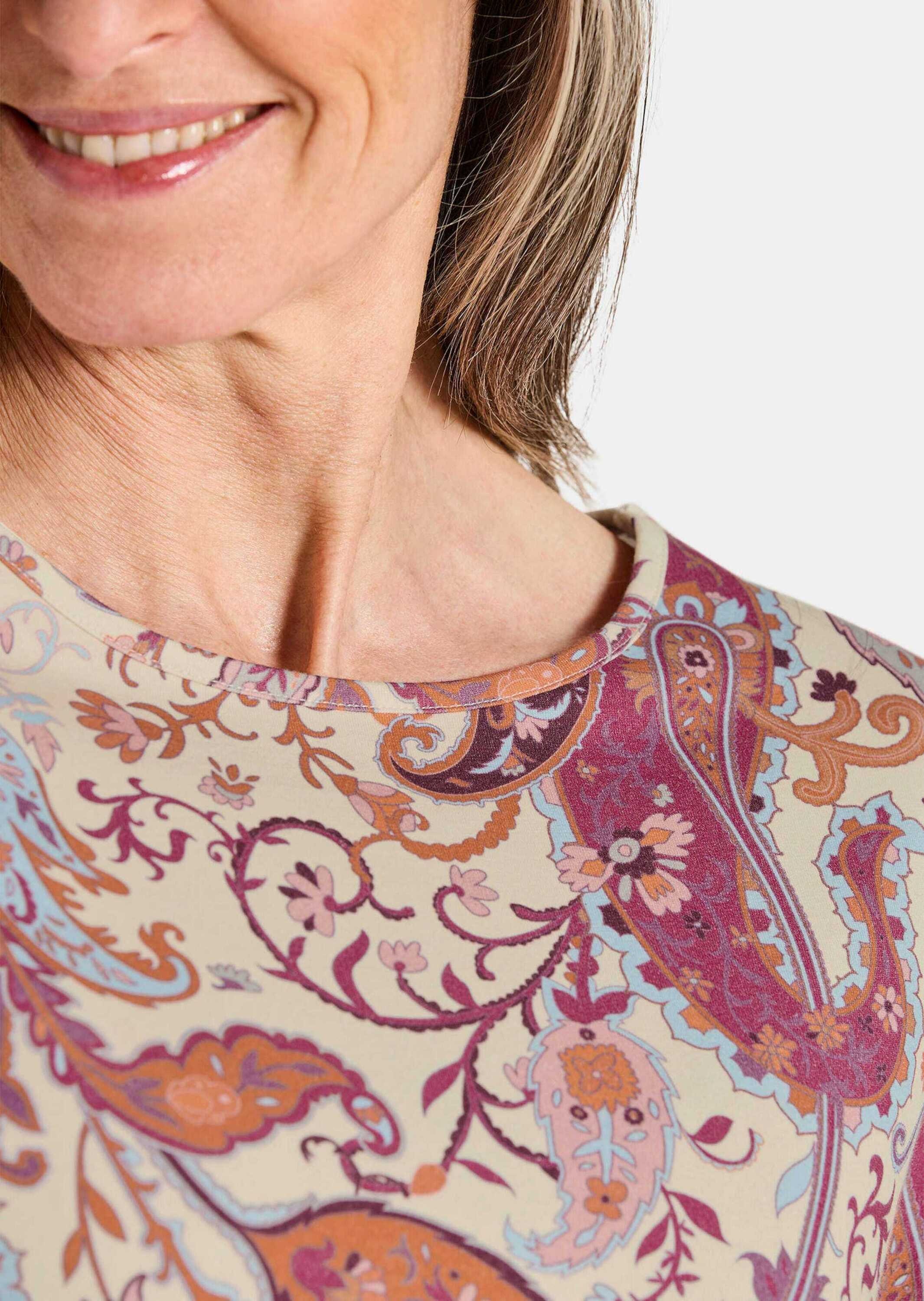 GOLDNER Kurzarmshirt »Kurzgröße Bequemes Shirt aus Baumwoll-Jersey«