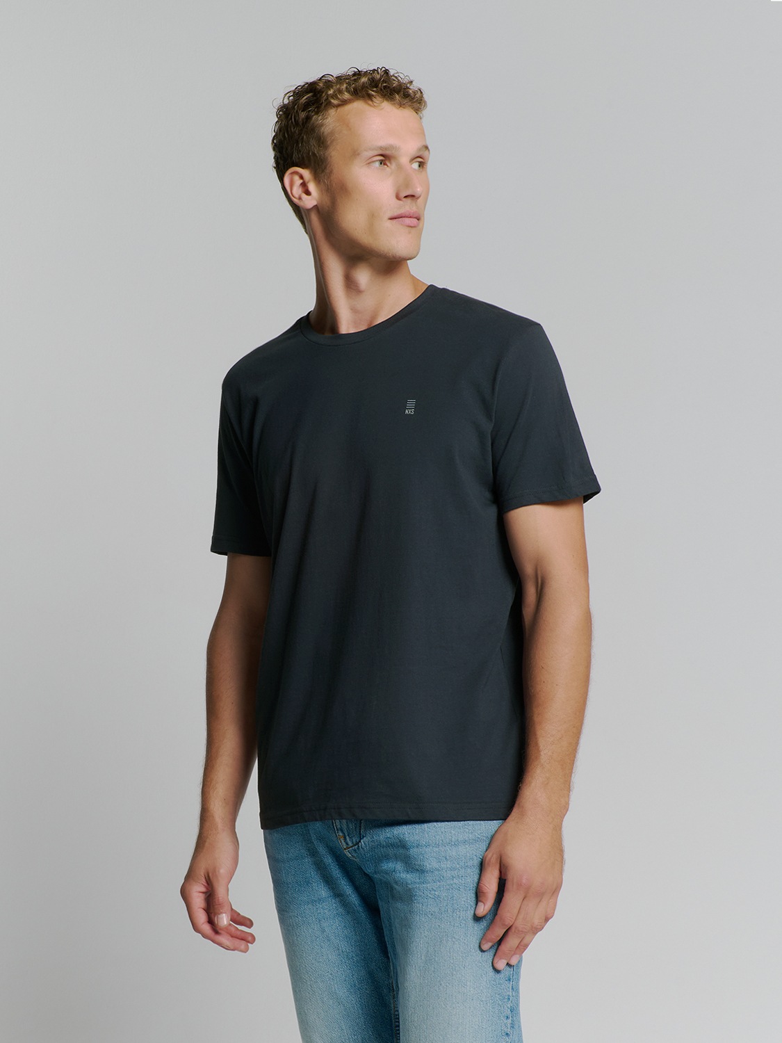 NO EXCESS T-Shirt "No Excess Basic Rundhals T-Shirt T-Shirt Crewneck Solid günstig online kaufen