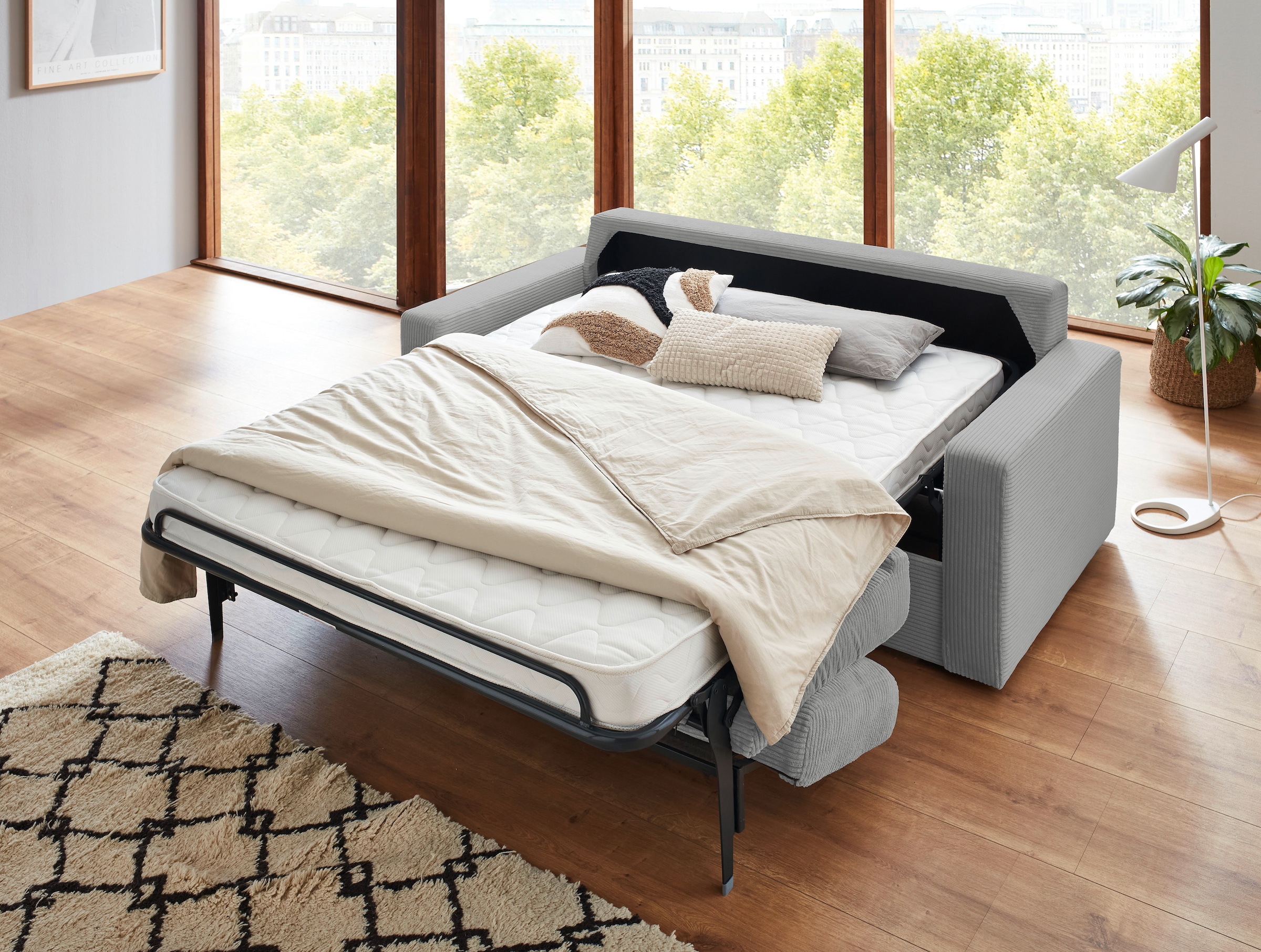 ATLANTIC home collection Schlafsofa "Rolando, B: 196 cm, Liegefl. 140x190 c günstig online kaufen