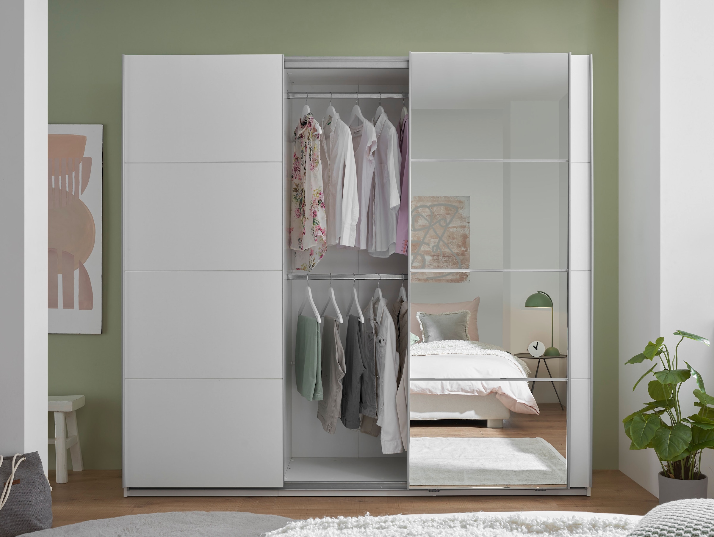 Schlafkontor Schwebetürenschrank »Carano Kleiderschrank, Schiebetürenschrank mit Spiegeltür«