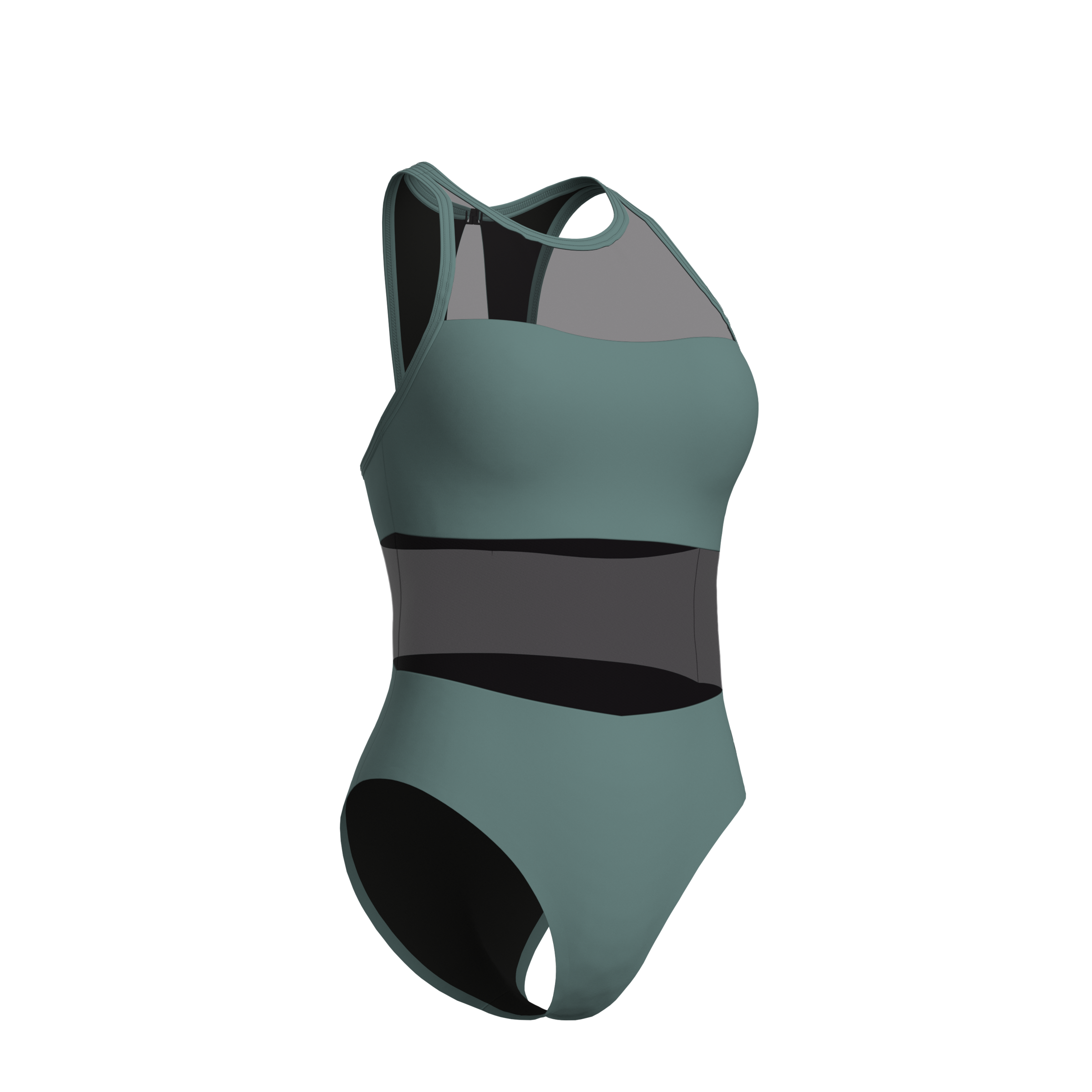 ARENA Damen Badeanzug "arena Feel Damen Mesh Panels Vent Back Badeanzug", grün, Gr. 46, Obermaterial: 74% Polyamid, 26% Elasthan, Badeanzüge, Mit