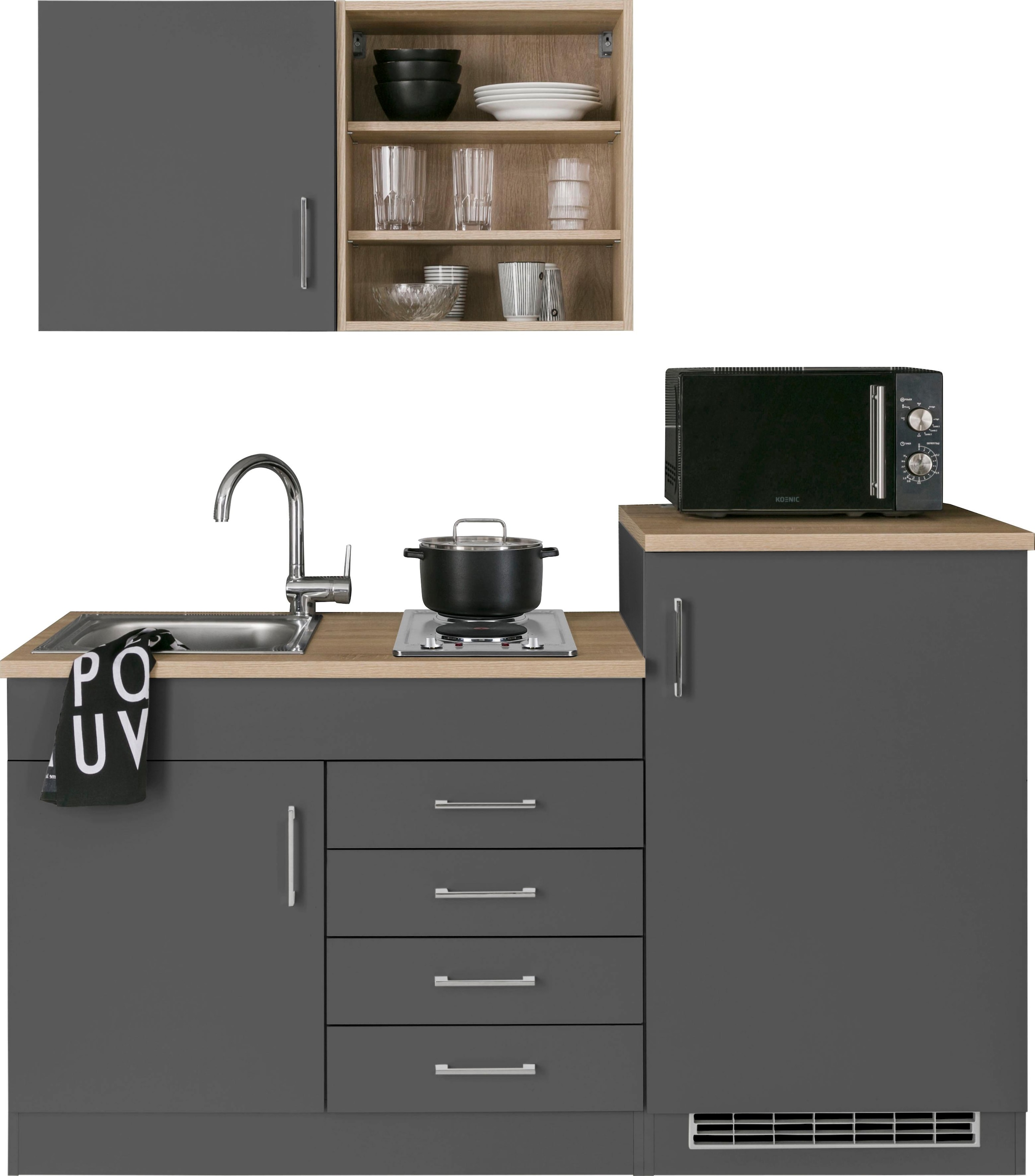 HELD MÖBEL Pantryküche "Mali", Breite 160 cm, mit E-Geräten günstig online kaufen