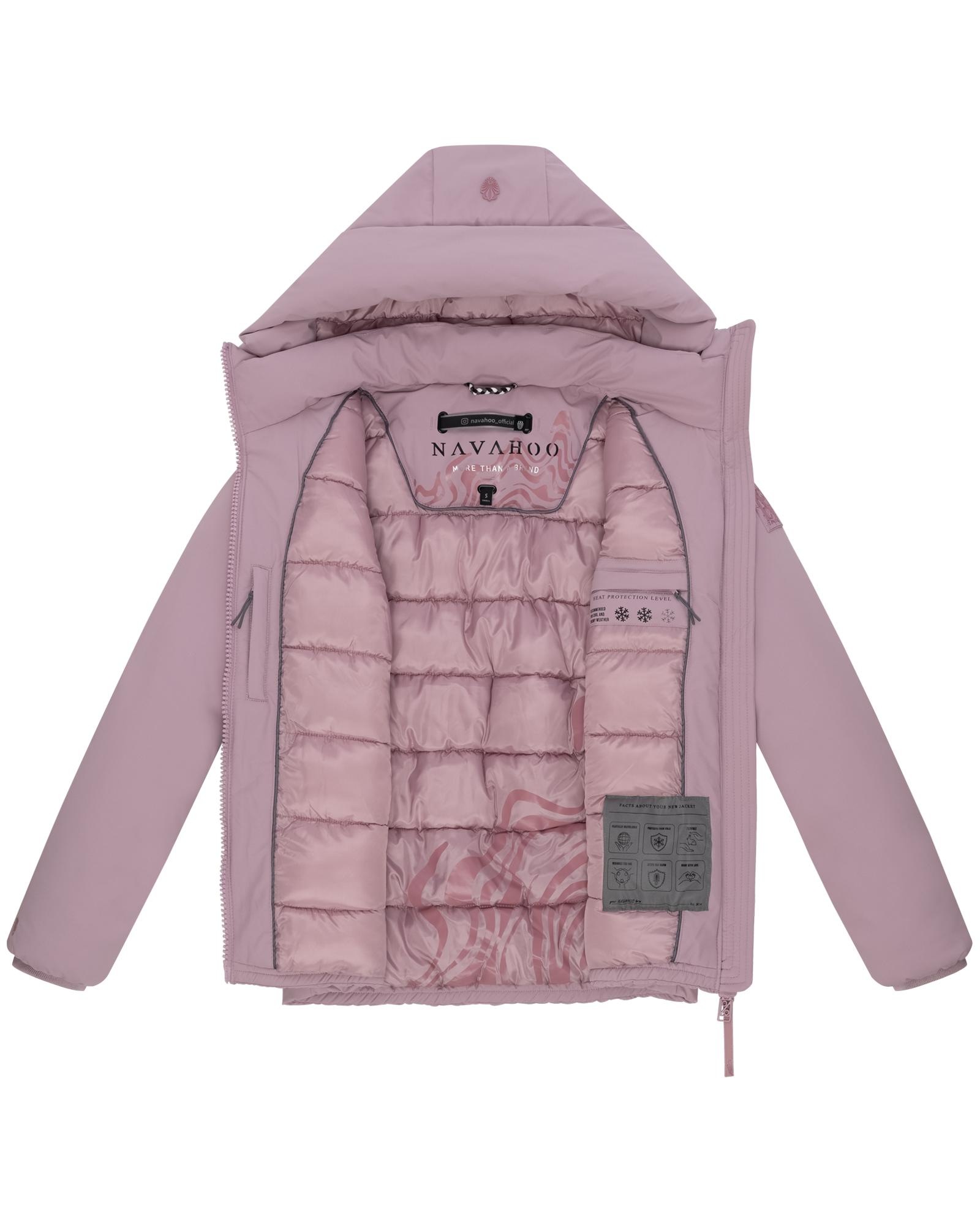 Navahoo Winterjacke »Blütenlicht 14«, mit Kapuze, Warme Damenjacke mit hohem Kragen